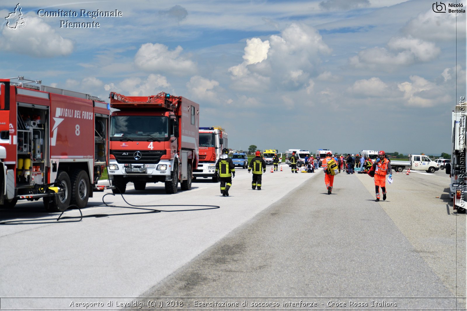 Aeroporto di Levaldigi (CN) 2018 - Esercitazione di Soccorso interforze - Croce Rossa Italiana- Comitato Regionale del Piemonte