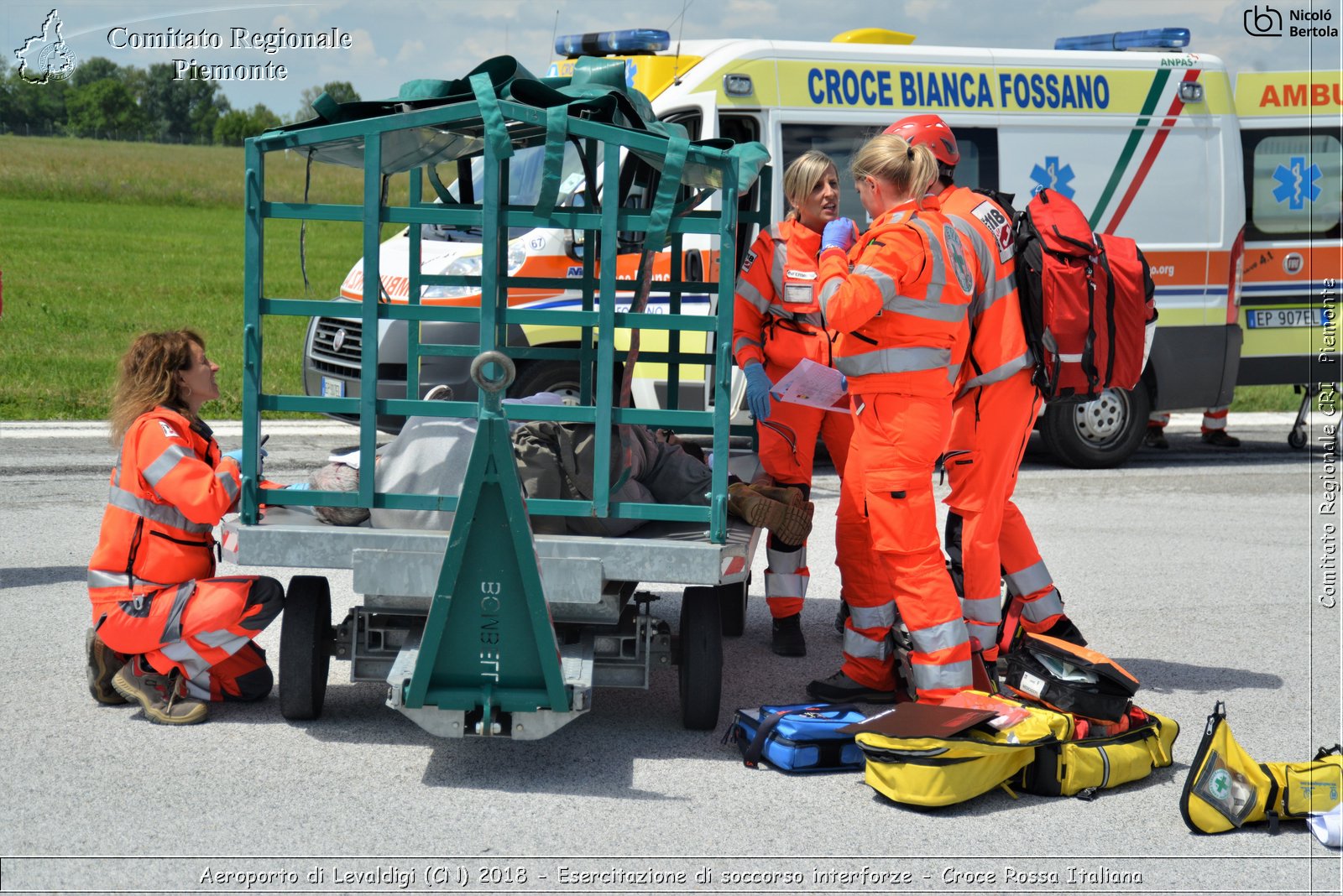 Aeroporto di Levaldigi (CN) 2018 - Esercitazione di Soccorso interforze - Croce Rossa Italiana- Comitato Regionale del Piemonte