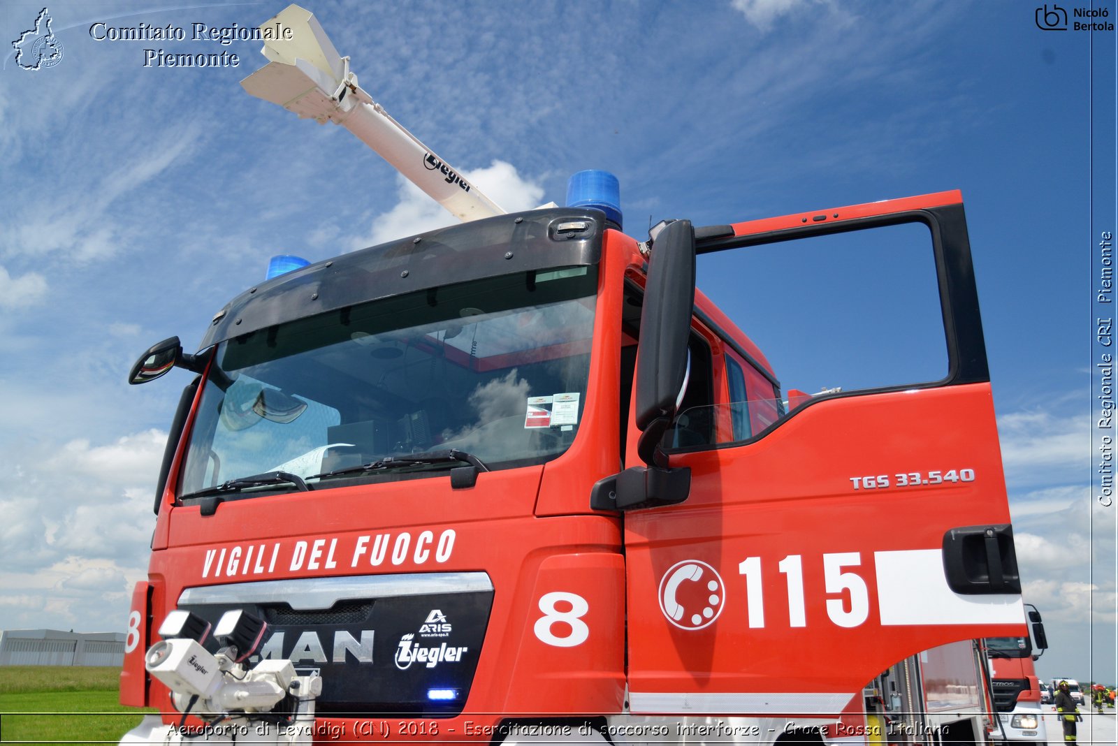 Aeroporto di Levaldigi (CN) 2018 - Esercitazione di Soccorso interforze - Croce Rossa Italiana- Comitato Regionale del Piemonte