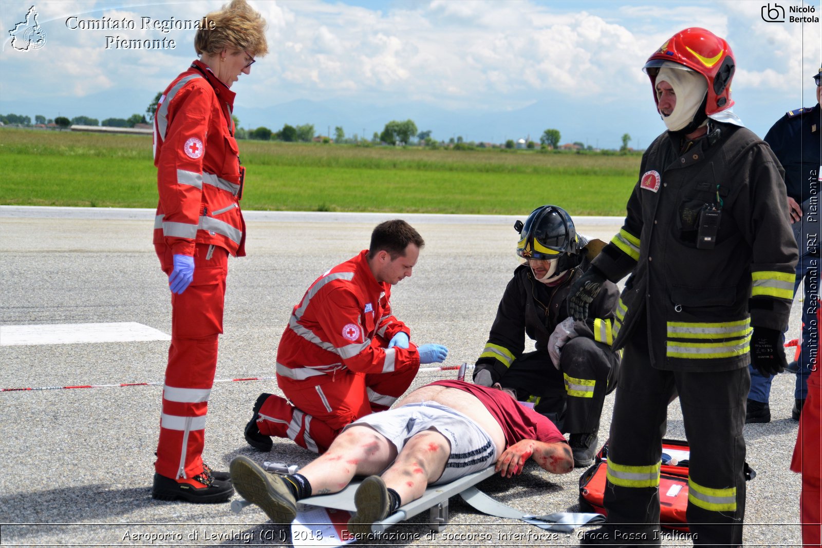 Aeroporto di Levaldigi (CN) 2018 - Esercitazione di Soccorso interforze - Croce Rossa Italiana- Comitato Regionale del Piemonte