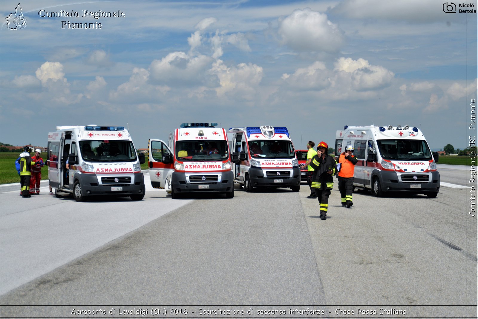 Aeroporto di Levaldigi (CN) 2018 - Esercitazione di Soccorso interforze - Croce Rossa Italiana- Comitato Regionale del Piemonte