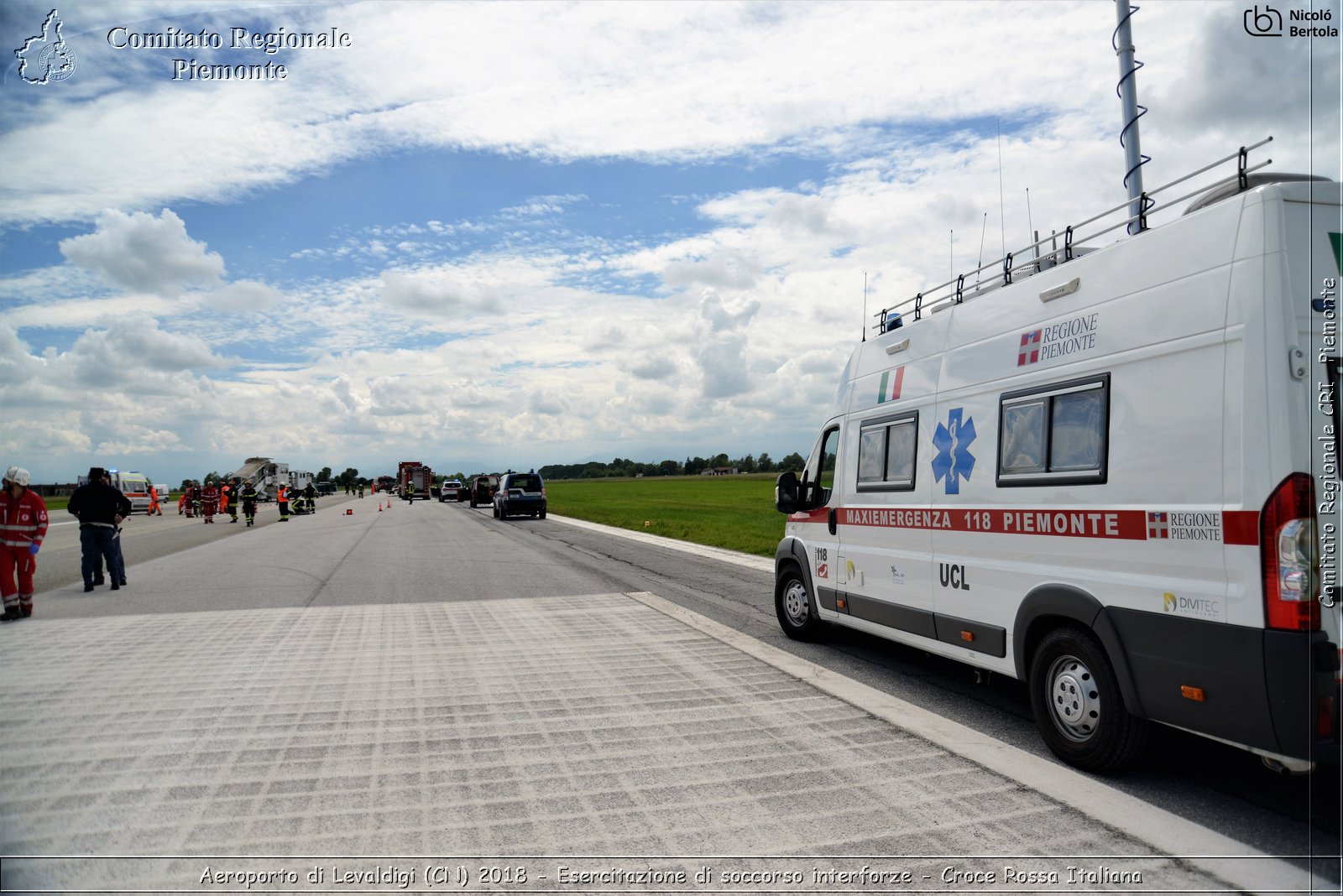 Aeroporto di Levaldigi (CN) 2018 - Esercitazione di Soccorso interforze - Croce Rossa Italiana- Comitato Regionale del Piemonte