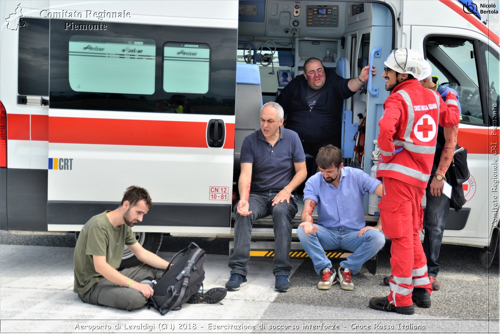 Aeroporto di Levaldigi (CN) 2018 - Esercitazione di Soccorso interforze - Croce Rossa Italiana- Comitato Regionale del Piemonte