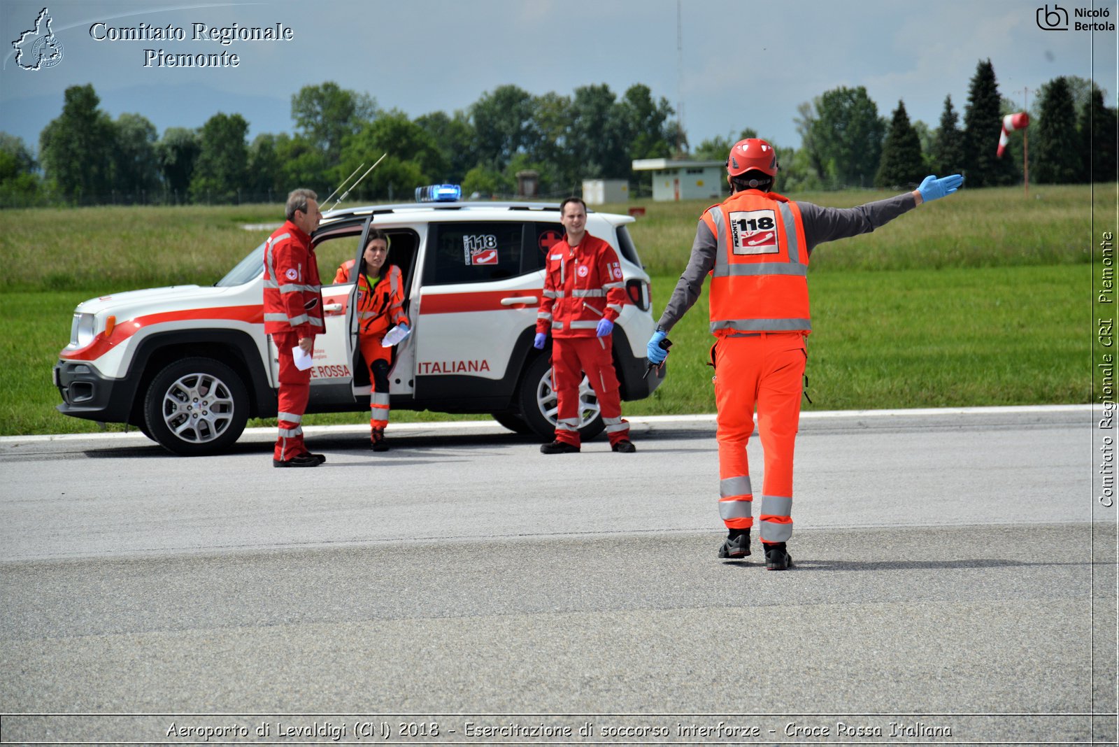 Aeroporto di Levaldigi (CN) 2018 - Esercitazione di Soccorso interforze - Croce Rossa Italiana- Comitato Regionale del Piemonte