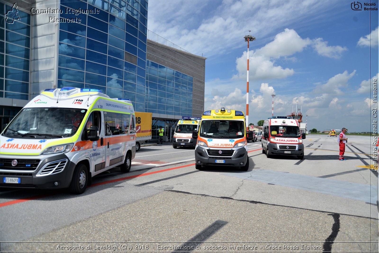 Aeroporto di Levaldigi (CN) 2018 - Esercitazione di Soccorso interforze - Croce Rossa Italiana- Comitato Regionale del Piemonte