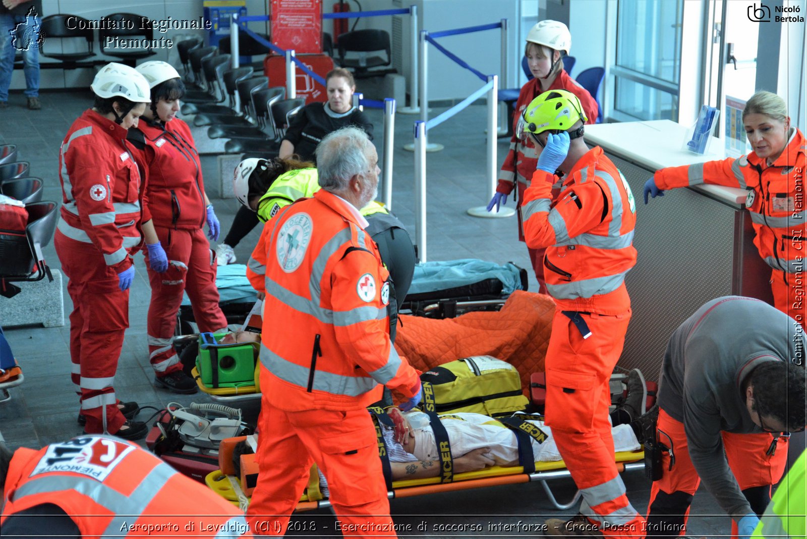 Aeroporto di Levaldigi (CN) 2018 - Esercitazione di Soccorso interforze - Croce Rossa Italiana- Comitato Regionale del Piemonte