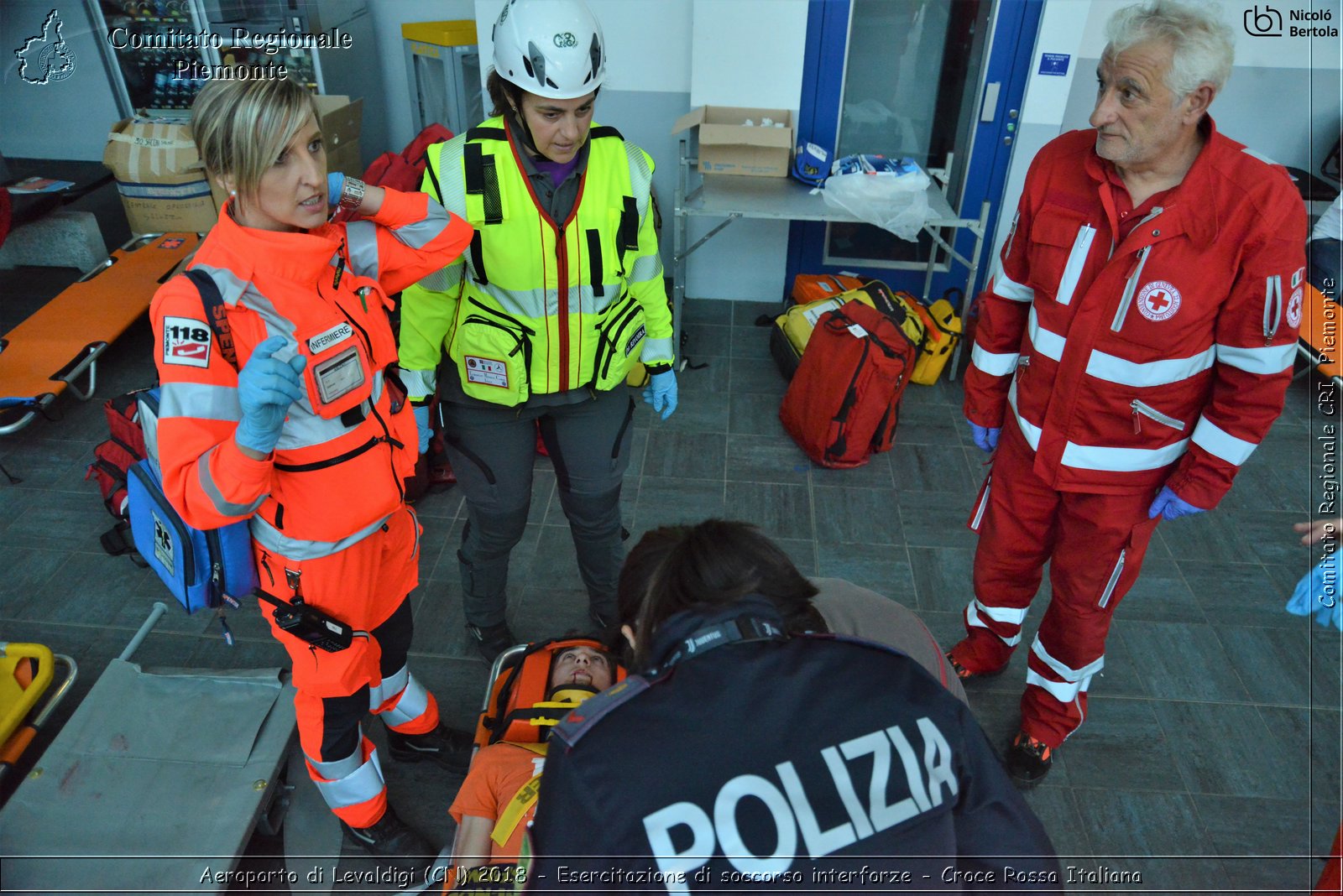 Aeroporto di Levaldigi (CN) 2018 - Esercitazione di Soccorso interforze - Croce Rossa Italiana- Comitato Regionale del Piemonte