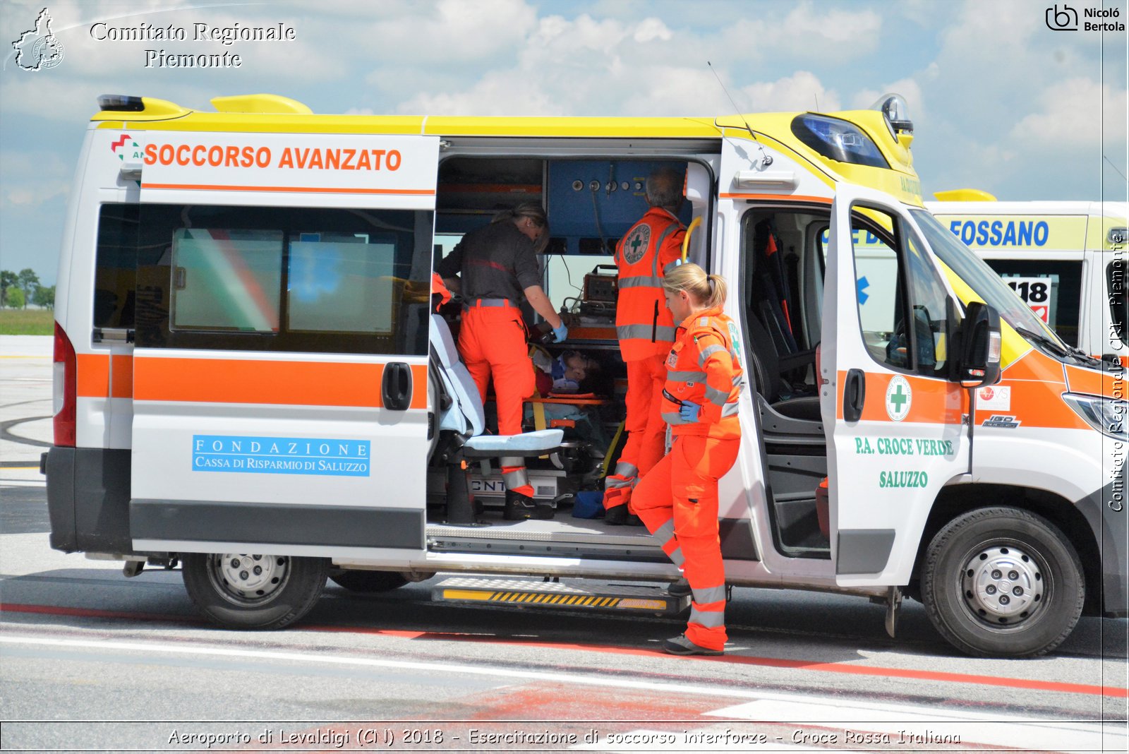 Aeroporto di Levaldigi (CN) 2018 - Esercitazione di Soccorso interforze - Croce Rossa Italiana- Comitato Regionale del Piemonte