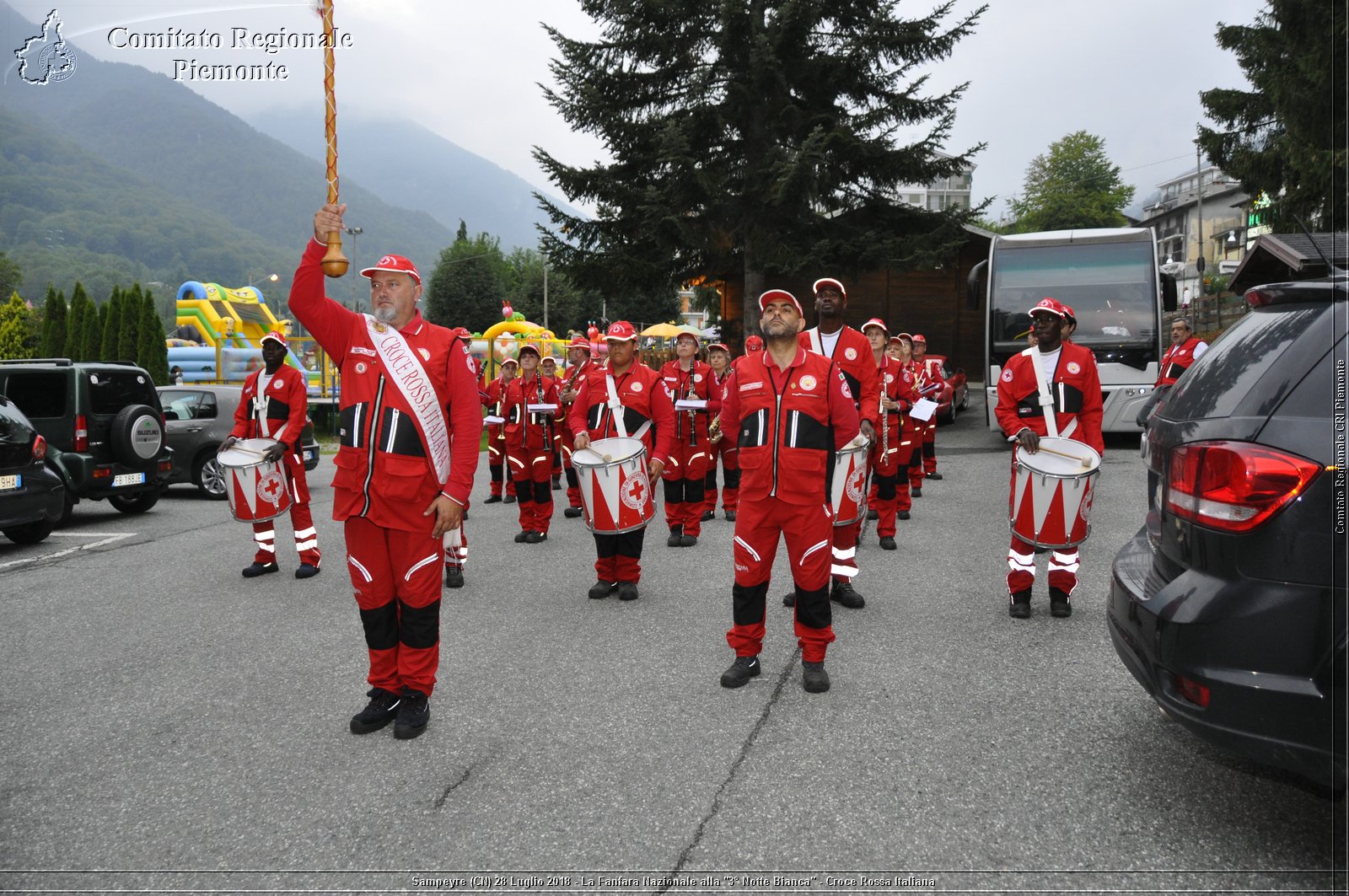 Sampeyre (CN) 28 Luglio 2018 - La Fanfara Nazionale alla "3 Notte Bianca" - Croce Rossa Italiana - Comitato Regionale del Piemonte