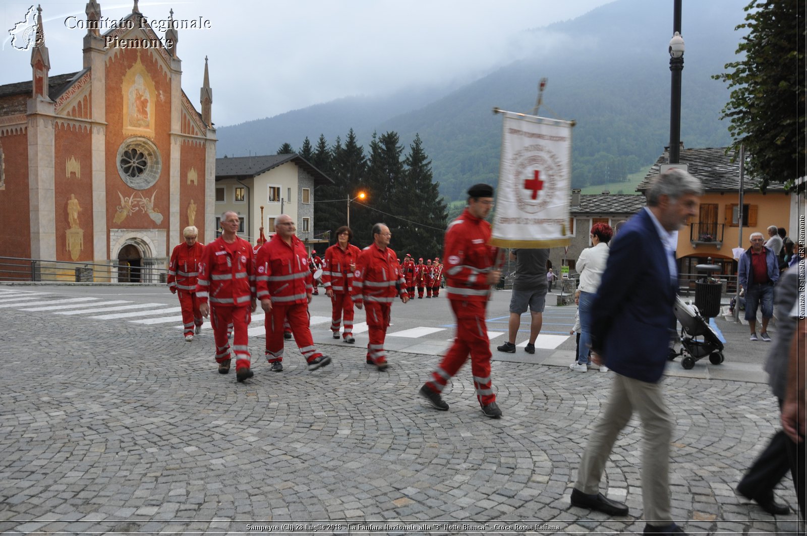 Sampeyre (CN) 28 Luglio 2018 - La Fanfara Nazionale alla "3 Notte Bianca" - Croce Rossa Italiana - Comitato Regionale del Piemonte