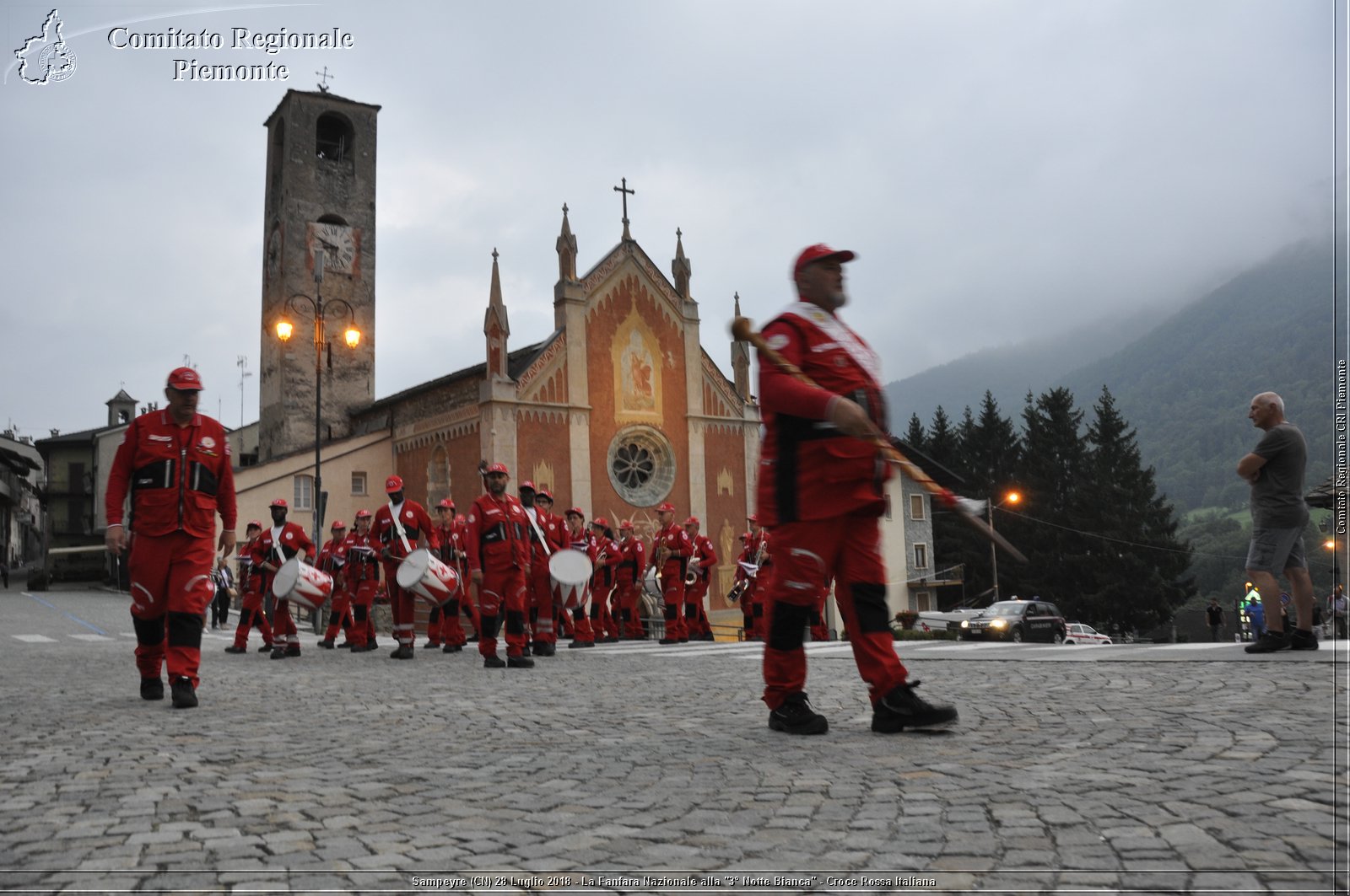 Sampeyre (CN) 28 Luglio 2018 - La Fanfara Nazionale alla "3 Notte Bianca" - Croce Rossa Italiana - Comitato Regionale del Piemonte