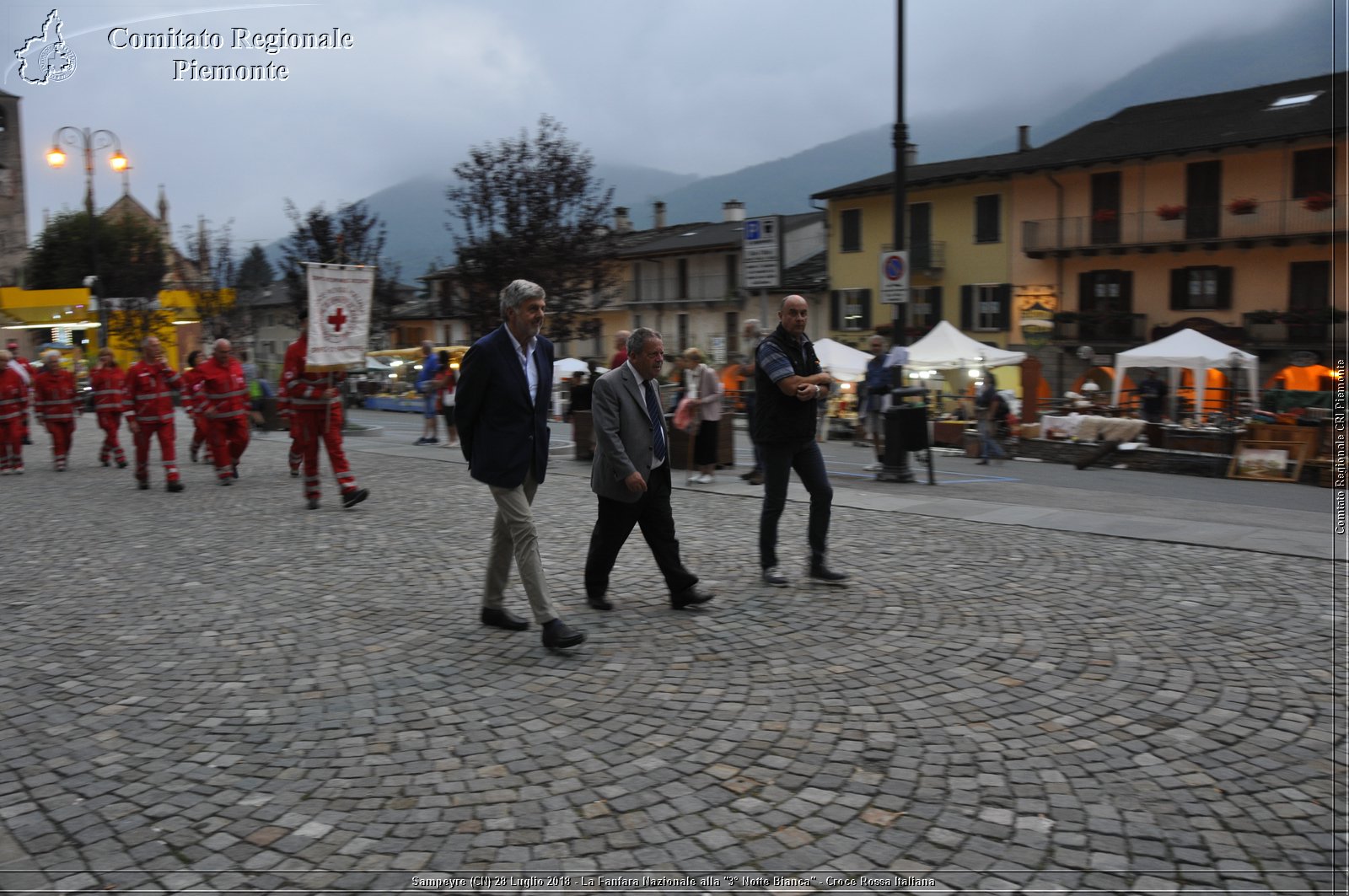 Sampeyre (CN) 28 Luglio 2018 - La Fanfara Nazionale alla "3 Notte Bianca" - Croce Rossa Italiana - Comitato Regionale del Piemonte