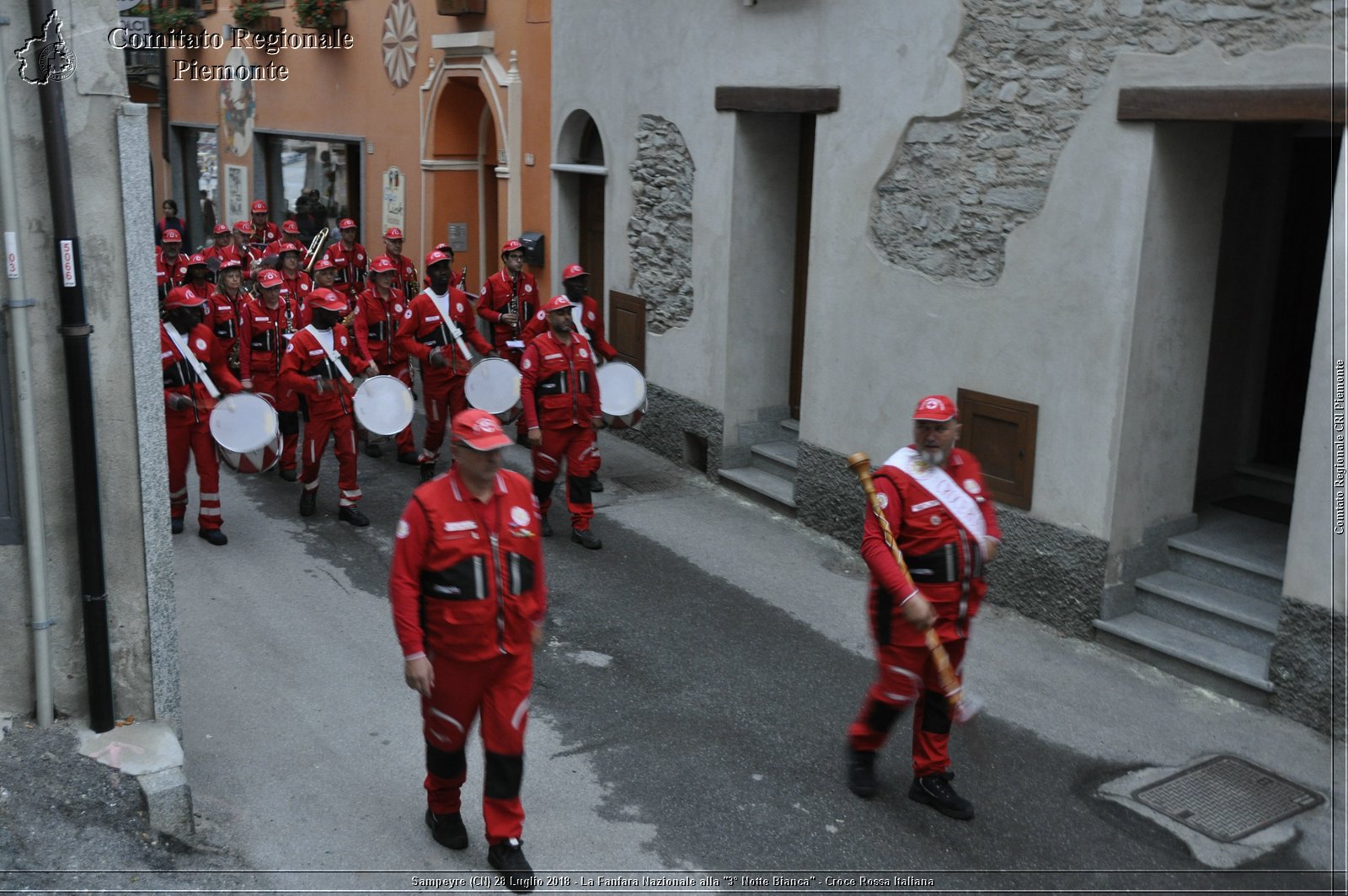 Sampeyre (CN) 28 Luglio 2018 - La Fanfara Nazionale alla "3 Notte Bianca" - Croce Rossa Italiana - Comitato Regionale del Piemonte