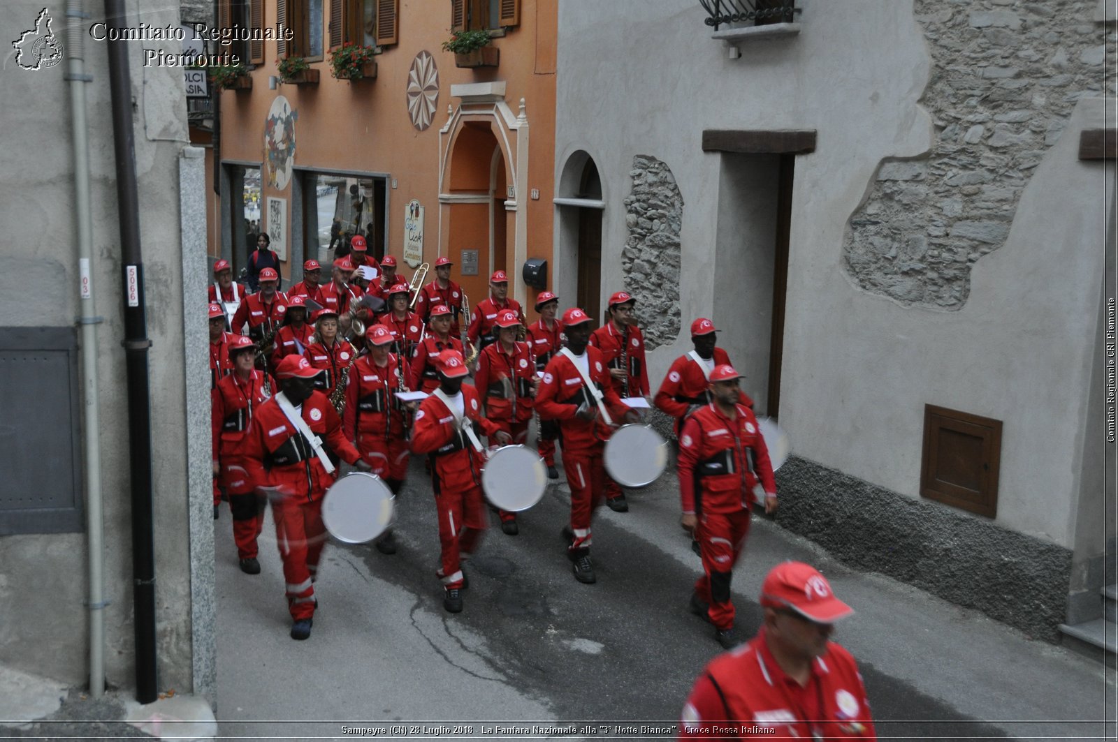 Sampeyre (CN) 28 Luglio 2018 - La Fanfara Nazionale alla "3 Notte Bianca" - Croce Rossa Italiana - Comitato Regionale del Piemonte