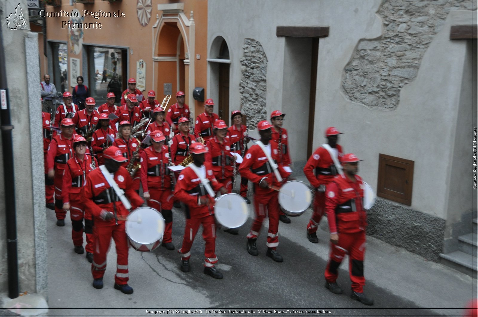 Sampeyre (CN) 28 Luglio 2018 - La Fanfara Nazionale alla "3 Notte Bianca" - Croce Rossa Italiana - Comitato Regionale del Piemonte