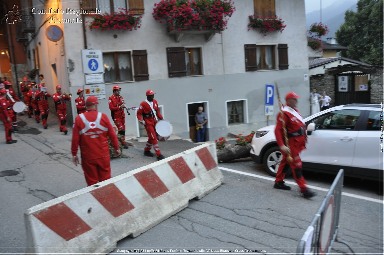 Sampeyre (CN) 28 Luglio 2018 - La Fanfara Nazionale alla "3 Notte Bianca" - Croce Rossa Italiana - Comitato Regionale del Piemonte