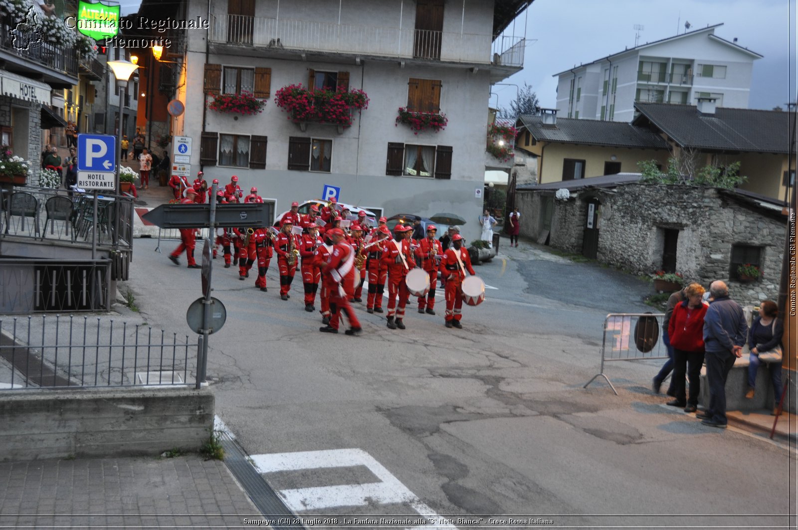 Sampeyre (CN) 28 Luglio 2018 - La Fanfara Nazionale alla "3 Notte Bianca" - Croce Rossa Italiana - Comitato Regionale del Piemonte