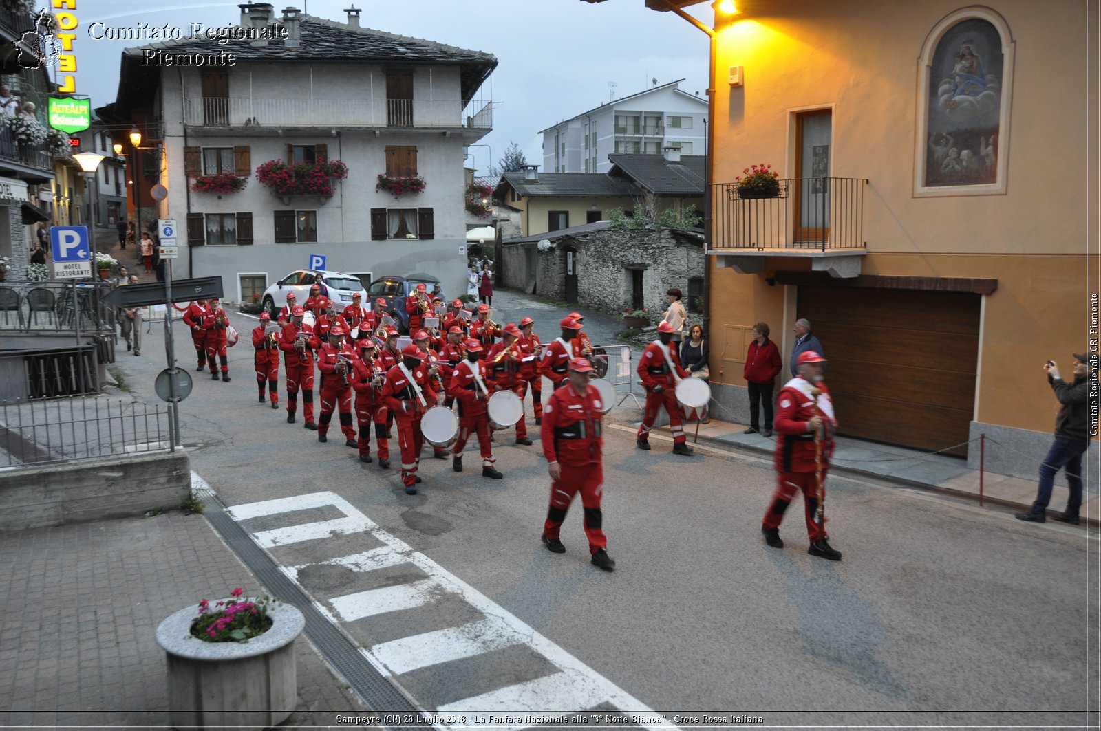 Sampeyre (CN) 28 Luglio 2018 - La Fanfara Nazionale alla "3 Notte Bianca" - Croce Rossa Italiana - Comitato Regionale del Piemonte