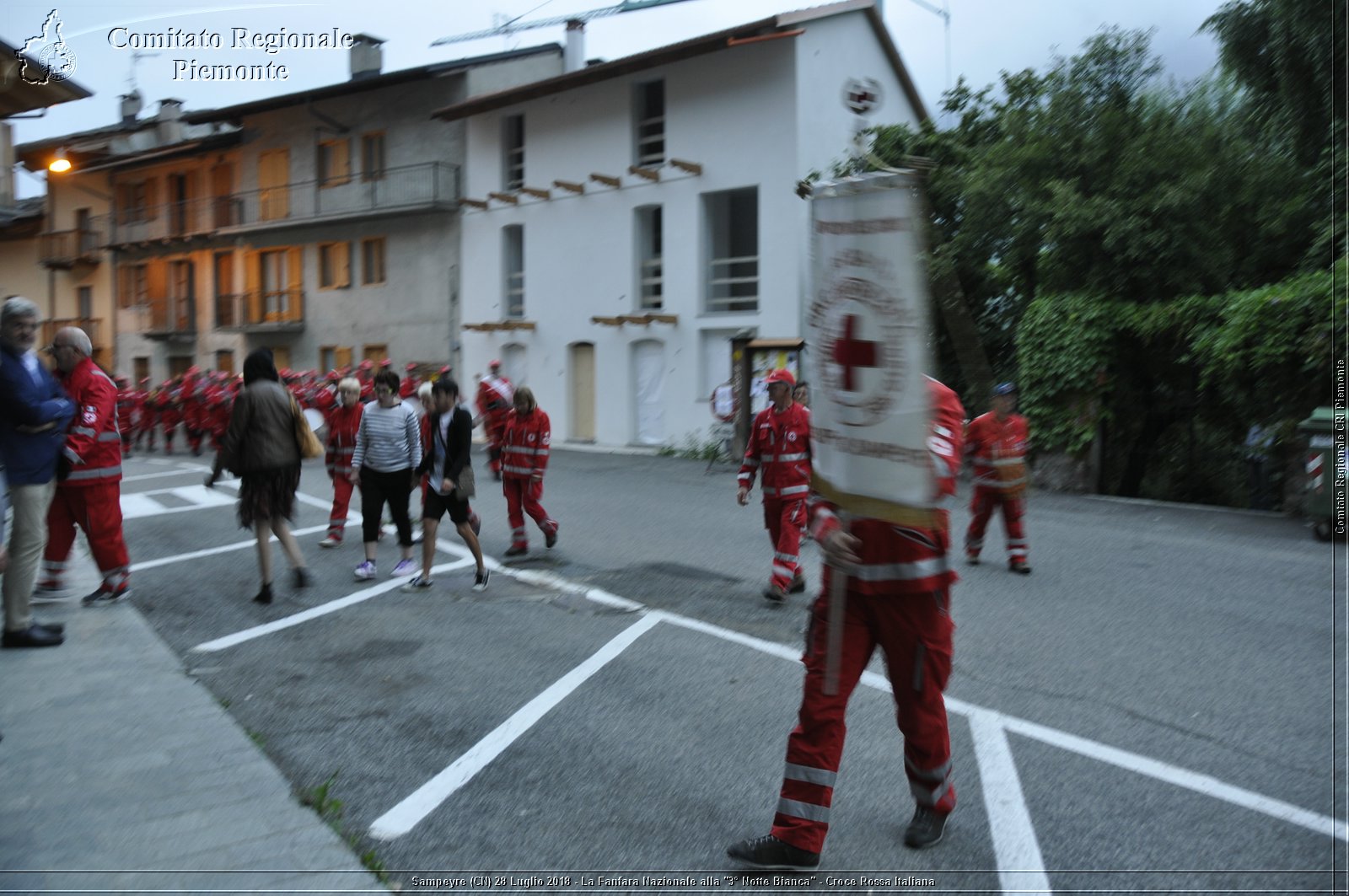 Sampeyre (CN) 28 Luglio 2018 - La Fanfara Nazionale alla "3 Notte Bianca" - Croce Rossa Italiana - Comitato Regionale del Piemonte