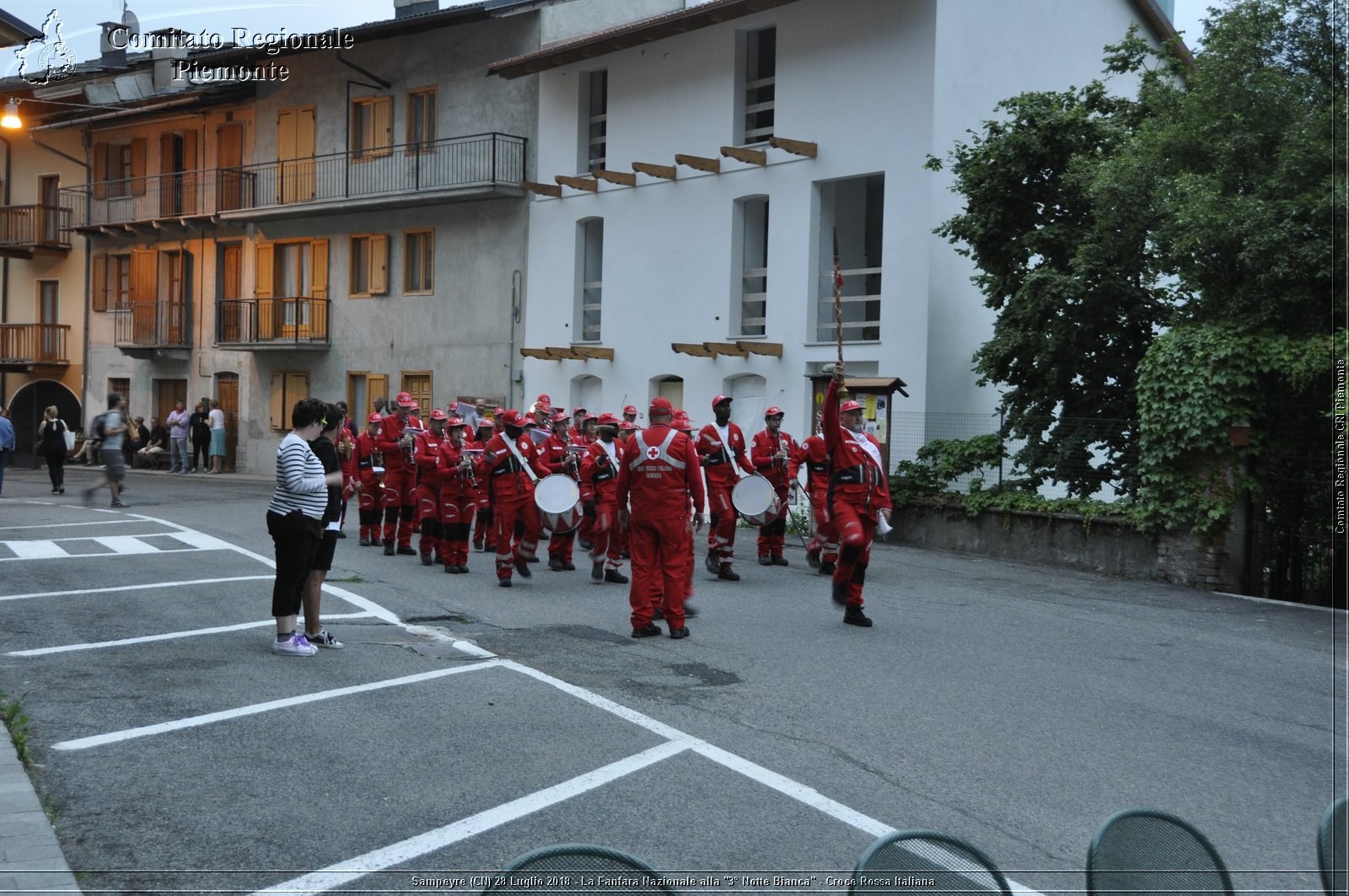 Sampeyre (CN) 28 Luglio 2018 - La Fanfara Nazionale alla "3 Notte Bianca" - Croce Rossa Italiana - Comitato Regionale del Piemonte