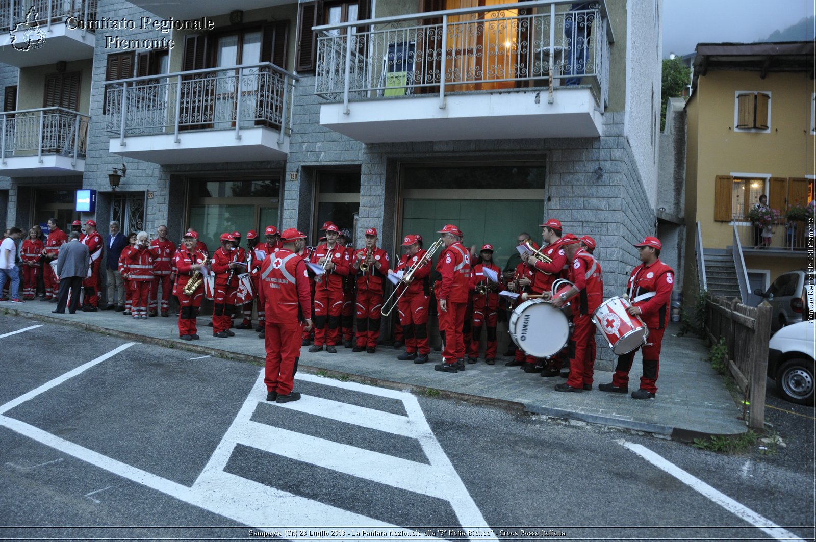 Sampeyre (CN) 28 Luglio 2018 - La Fanfara Nazionale alla "3 Notte Bianca" - Croce Rossa Italiana - Comitato Regionale del Piemonte