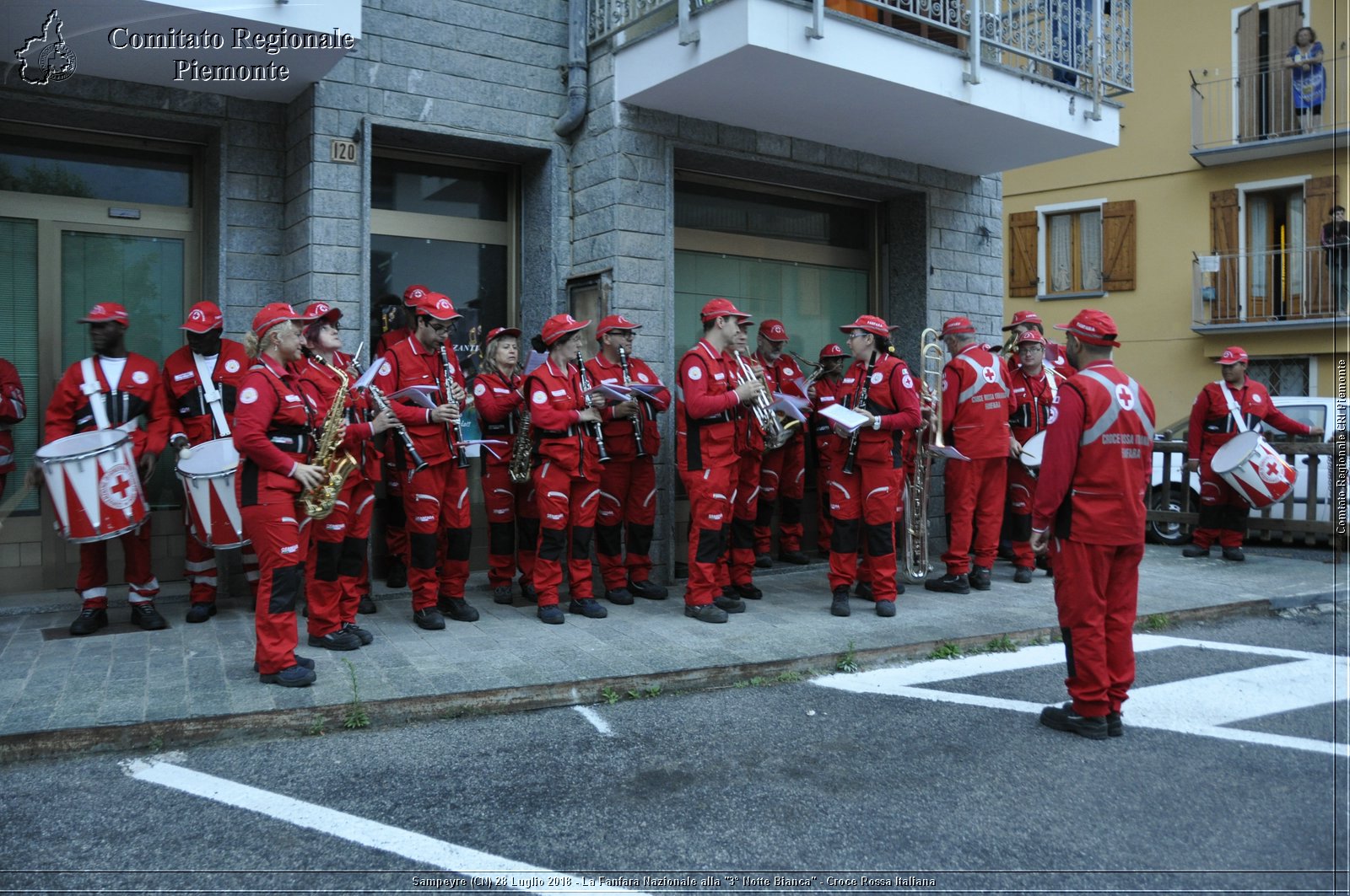 Sampeyre (CN) 28 Luglio 2018 - La Fanfara Nazionale alla "3 Notte Bianca" - Croce Rossa Italiana - Comitato Regionale del Piemonte