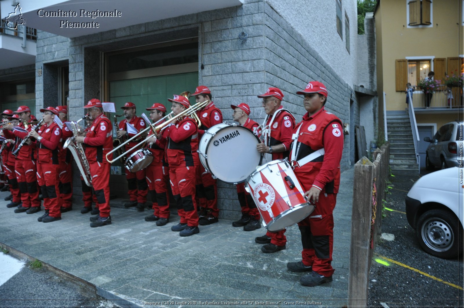 Sampeyre (CN) 28 Luglio 2018 - La Fanfara Nazionale alla "3 Notte Bianca" - Croce Rossa Italiana - Comitato Regionale del Piemonte