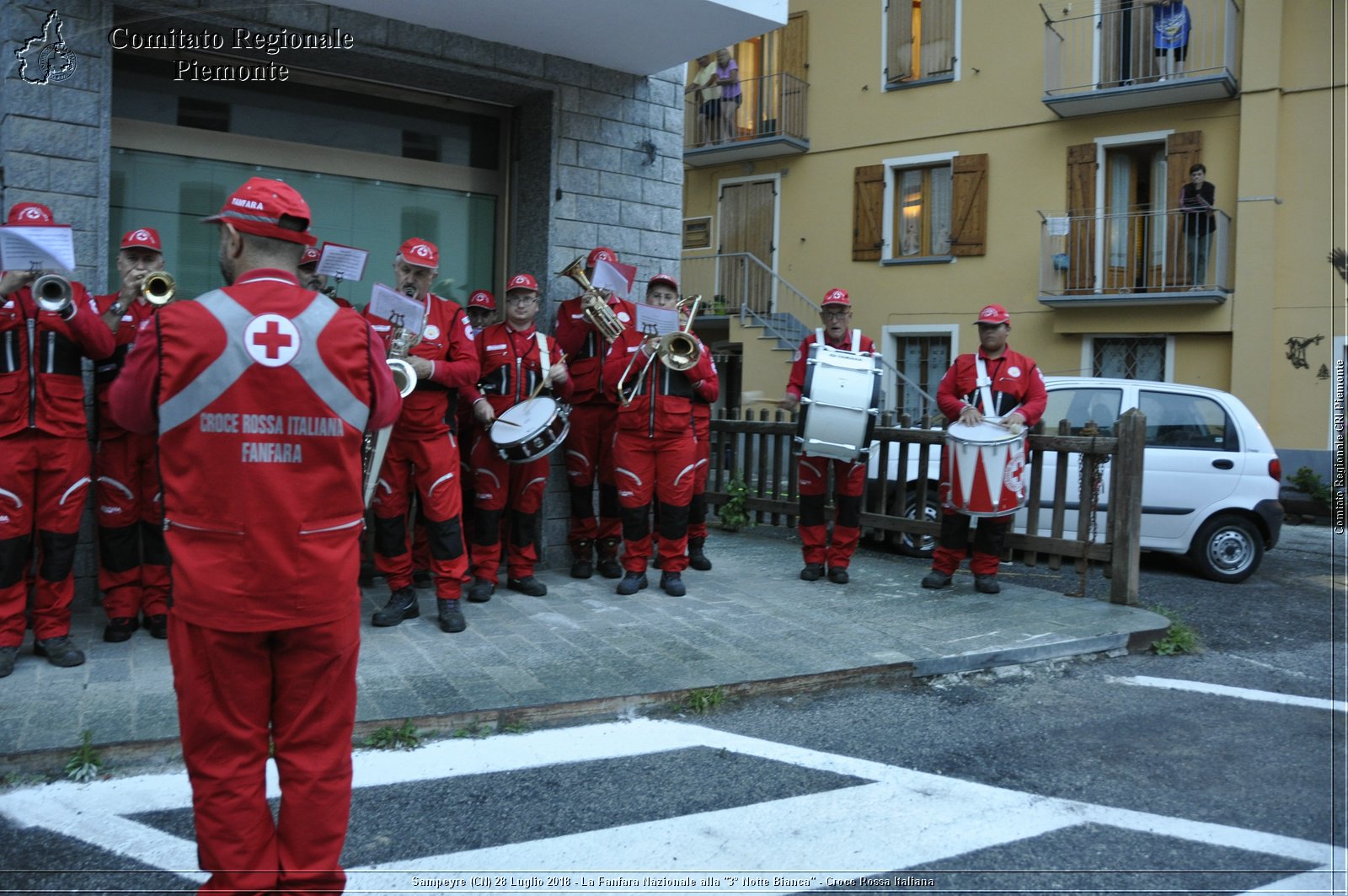 Sampeyre (CN) 28 Luglio 2018 - La Fanfara Nazionale alla "3 Notte Bianca" - Croce Rossa Italiana - Comitato Regionale del Piemonte