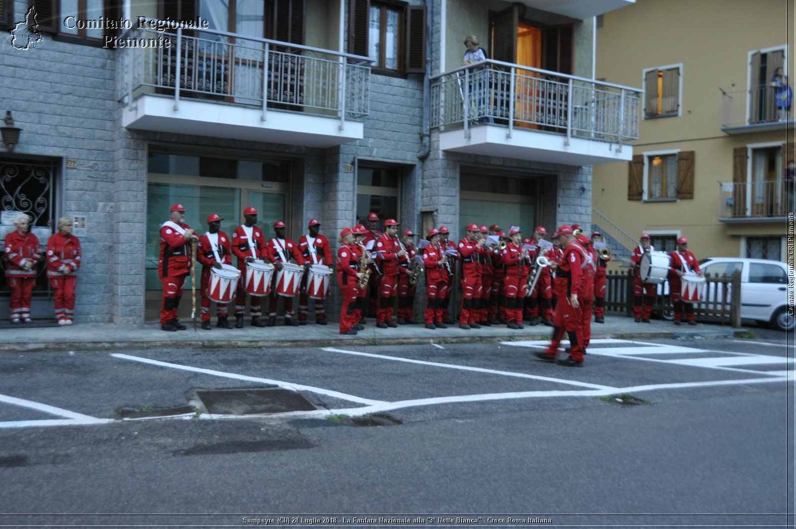 Sampeyre (CN) 28 Luglio 2018 - La Fanfara Nazionale alla "3 Notte Bianca" - Croce Rossa Italiana - Comitato Regionale del Piemonte