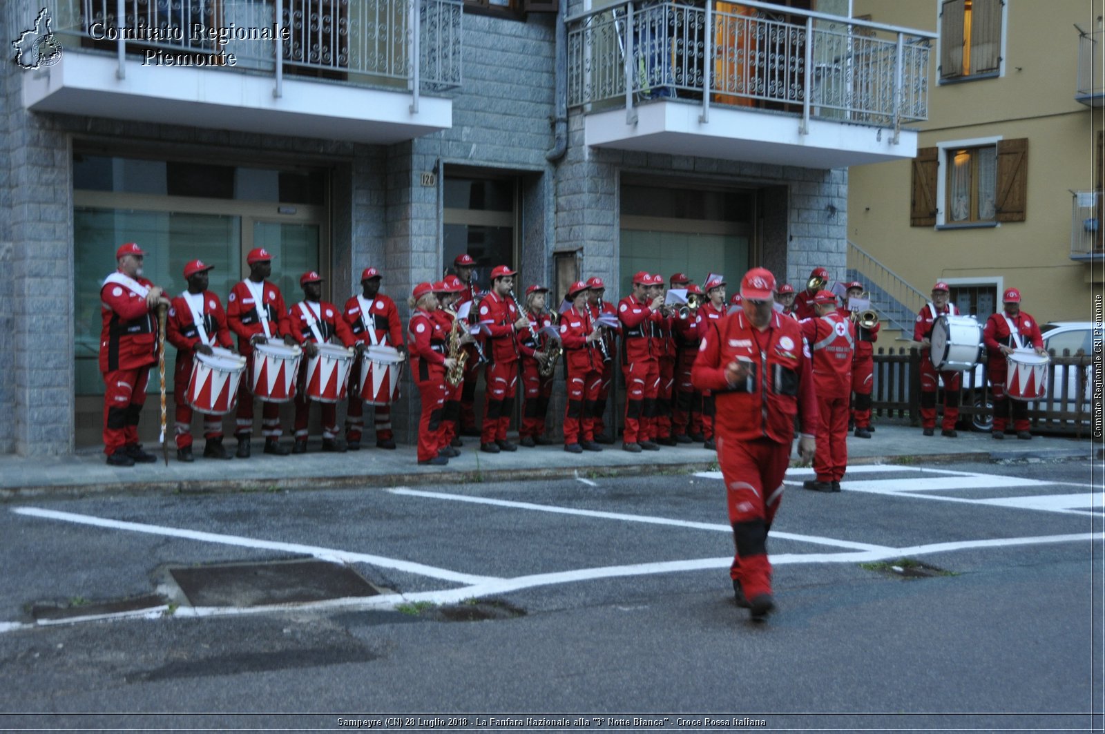 Sampeyre (CN) 28 Luglio 2018 - La Fanfara Nazionale alla "3 Notte Bianca" - Croce Rossa Italiana - Comitato Regionale del Piemonte