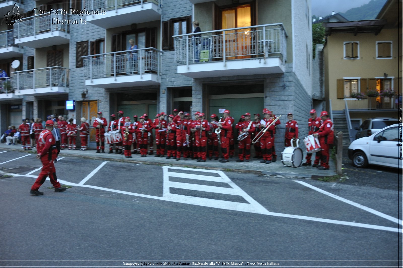 Sampeyre (CN) 28 Luglio 2018 - La Fanfara Nazionale alla "3 Notte Bianca" - Croce Rossa Italiana - Comitato Regionale del Piemonte