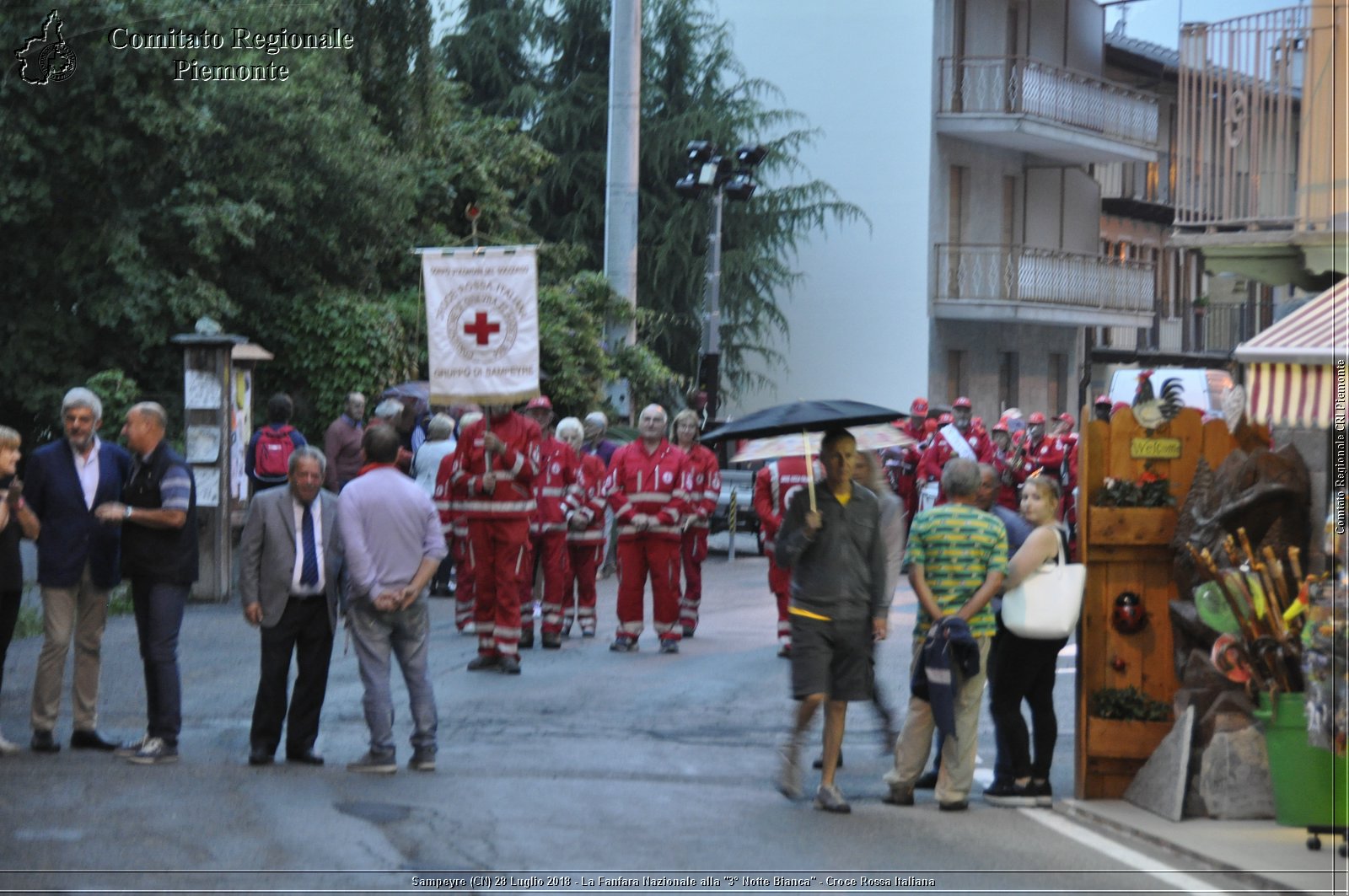 Sampeyre (CN) 28 Luglio 2018 - La Fanfara Nazionale alla "3 Notte Bianca" - Croce Rossa Italiana - Comitato Regionale del Piemonte