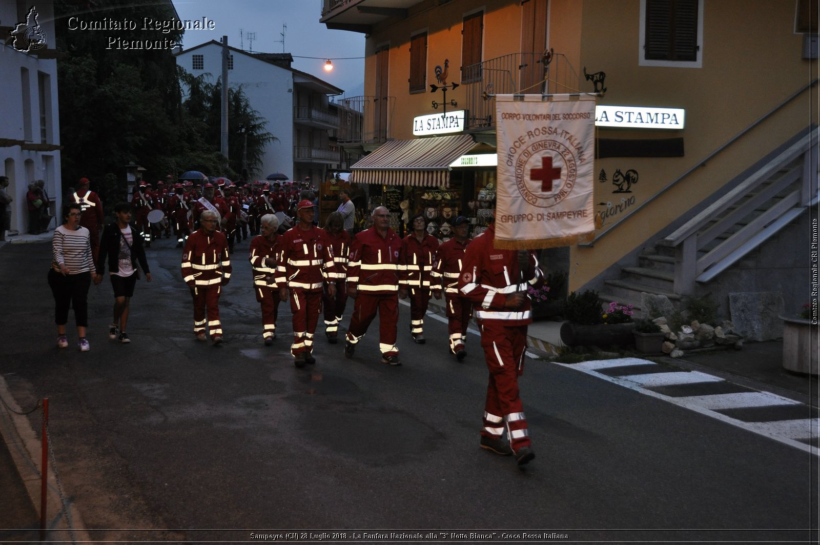 Sampeyre (CN) 28 Luglio 2018 - La Fanfara Nazionale alla "3 Notte Bianca" - Croce Rossa Italiana - Comitato Regionale del Piemonte