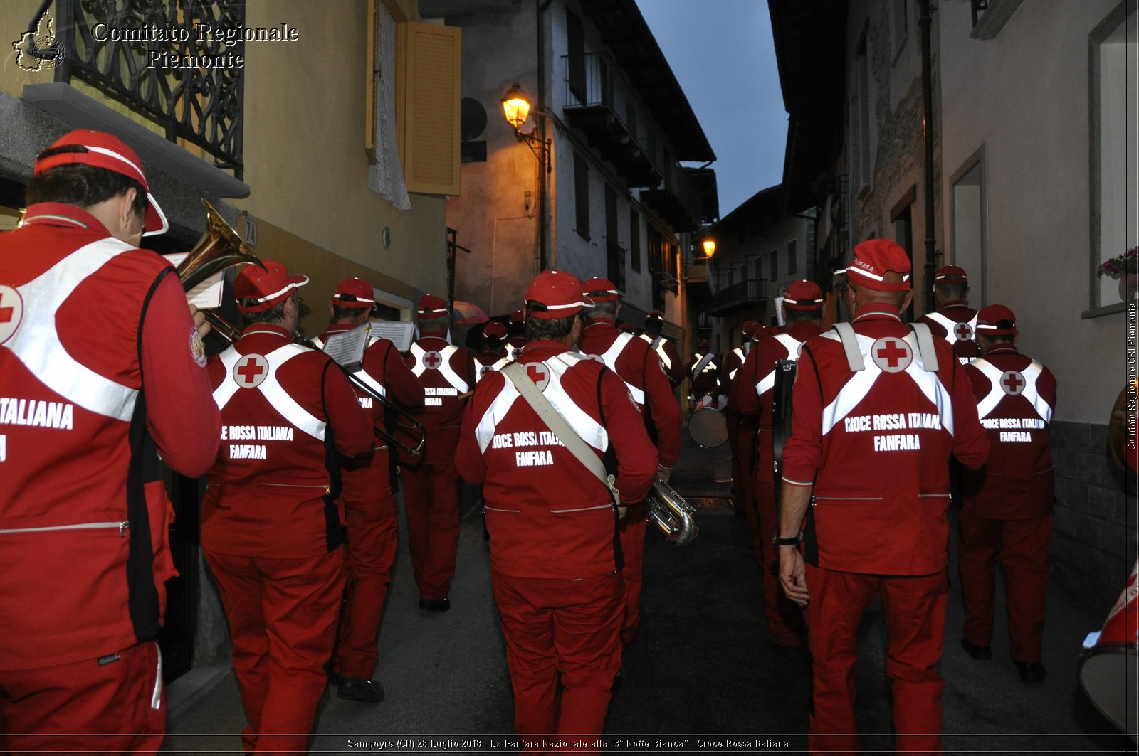 Sampeyre (CN) 28 Luglio 2018 - La Fanfara Nazionale alla "3 Notte Bianca" - Croce Rossa Italiana - Comitato Regionale del Piemonte