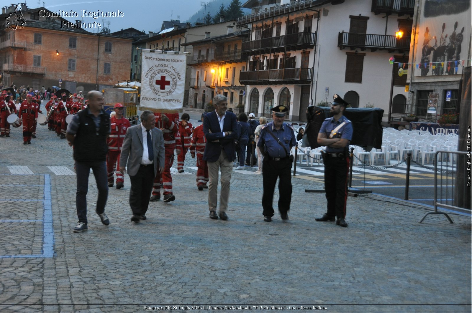 Sampeyre (CN) 28 Luglio 2018 - La Fanfara Nazionale alla "3 Notte Bianca" - Croce Rossa Italiana - Comitato Regionale del Piemonte