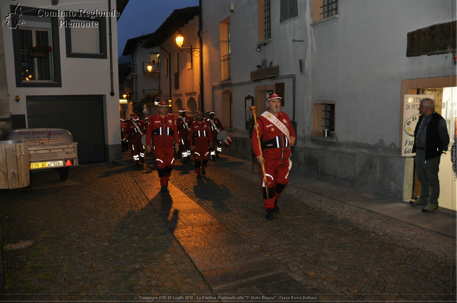 Sampeyre (CN) 28 Luglio 2018 - La Fanfara Nazionale alla "3 Notte Bianca" - Croce Rossa Italiana - Comitato Regionale del Piemonte