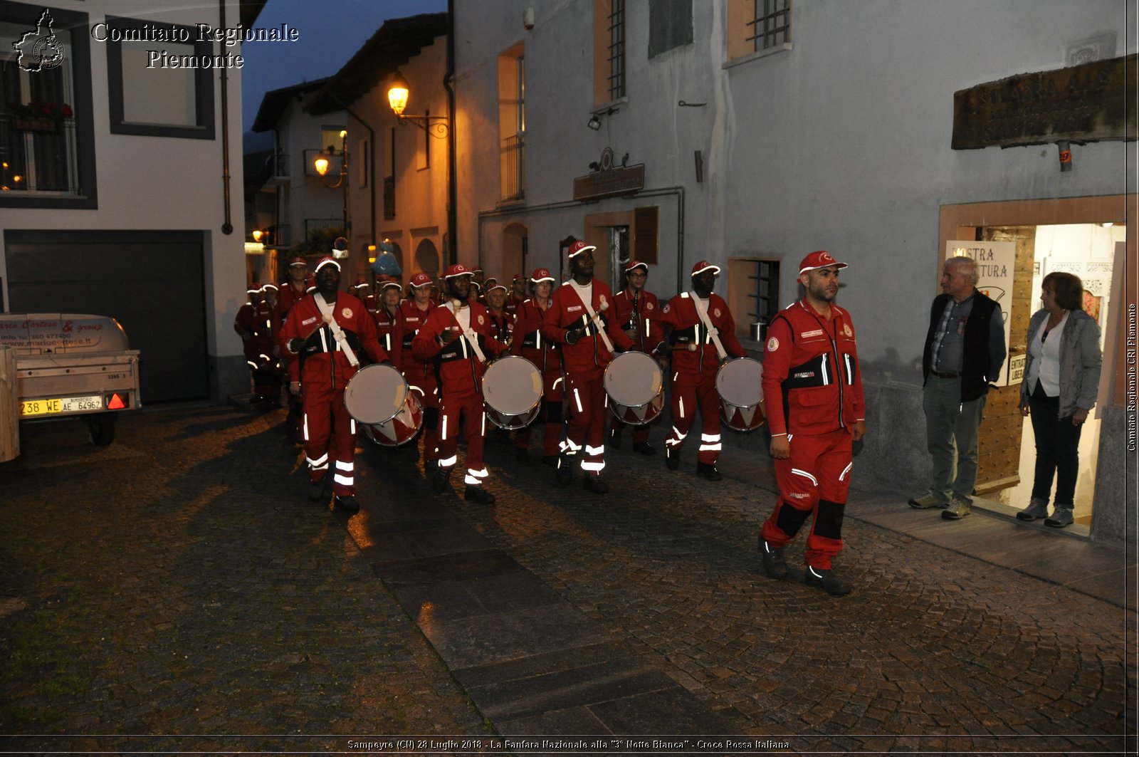 Sampeyre (CN) 28 Luglio 2018 - La Fanfara Nazionale alla "3 Notte Bianca" - Croce Rossa Italiana - Comitato Regionale del Piemonte