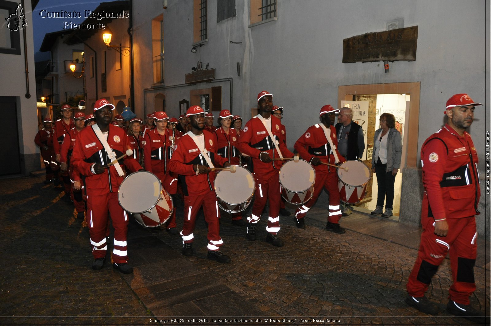 Sampeyre (CN) 28 Luglio 2018 - La Fanfara Nazionale alla "3 Notte Bianca" - Croce Rossa Italiana - Comitato Regionale del Piemonte