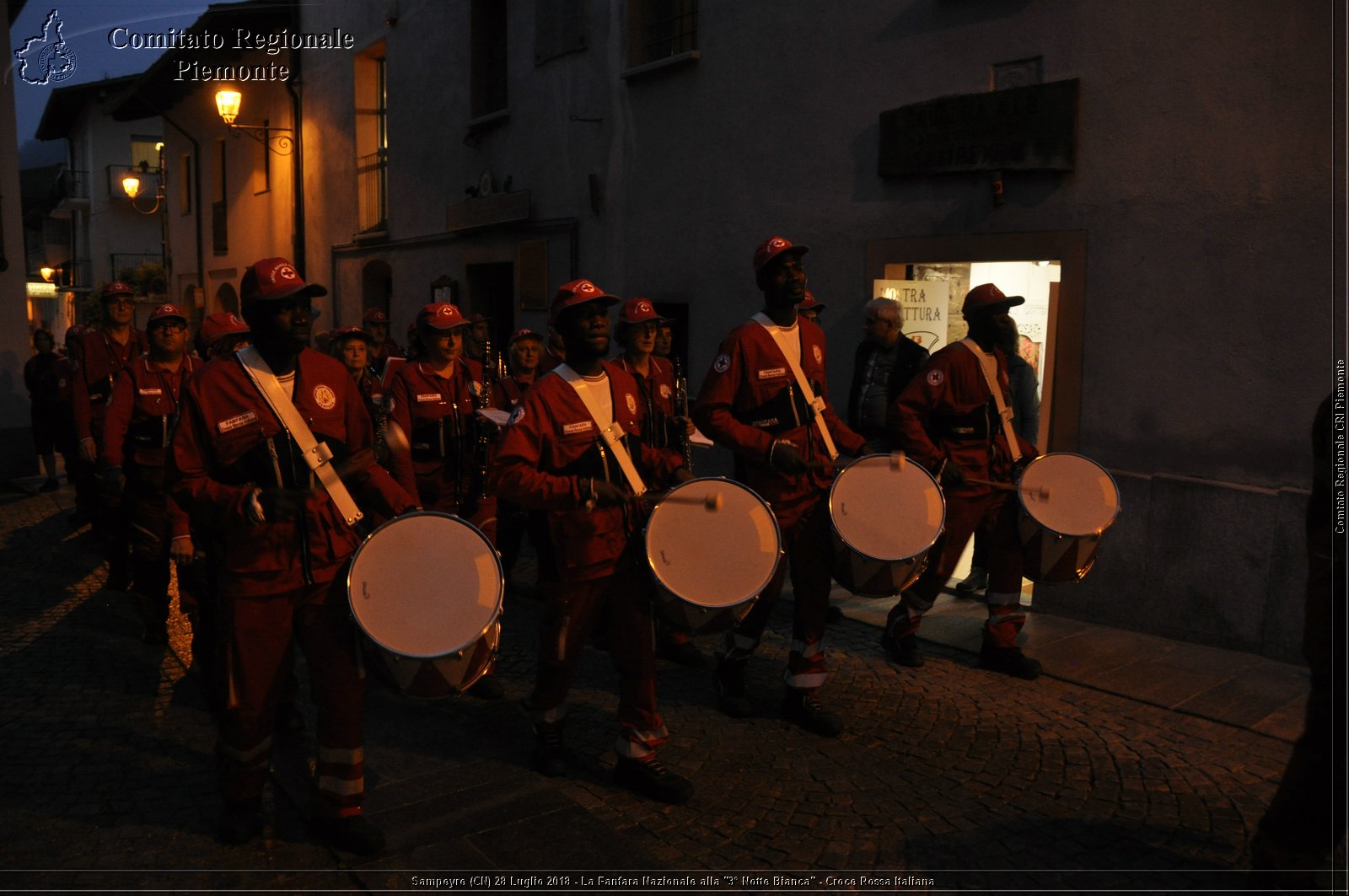 Sampeyre (CN) 28 Luglio 2018 - La Fanfara Nazionale alla "3 Notte Bianca" - Croce Rossa Italiana - Comitato Regionale del Piemonte