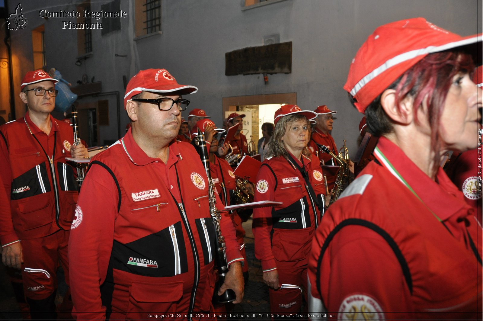 Sampeyre (CN) 28 Luglio 2018 - La Fanfara Nazionale alla "3 Notte Bianca" - Croce Rossa Italiana - Comitato Regionale del Piemonte