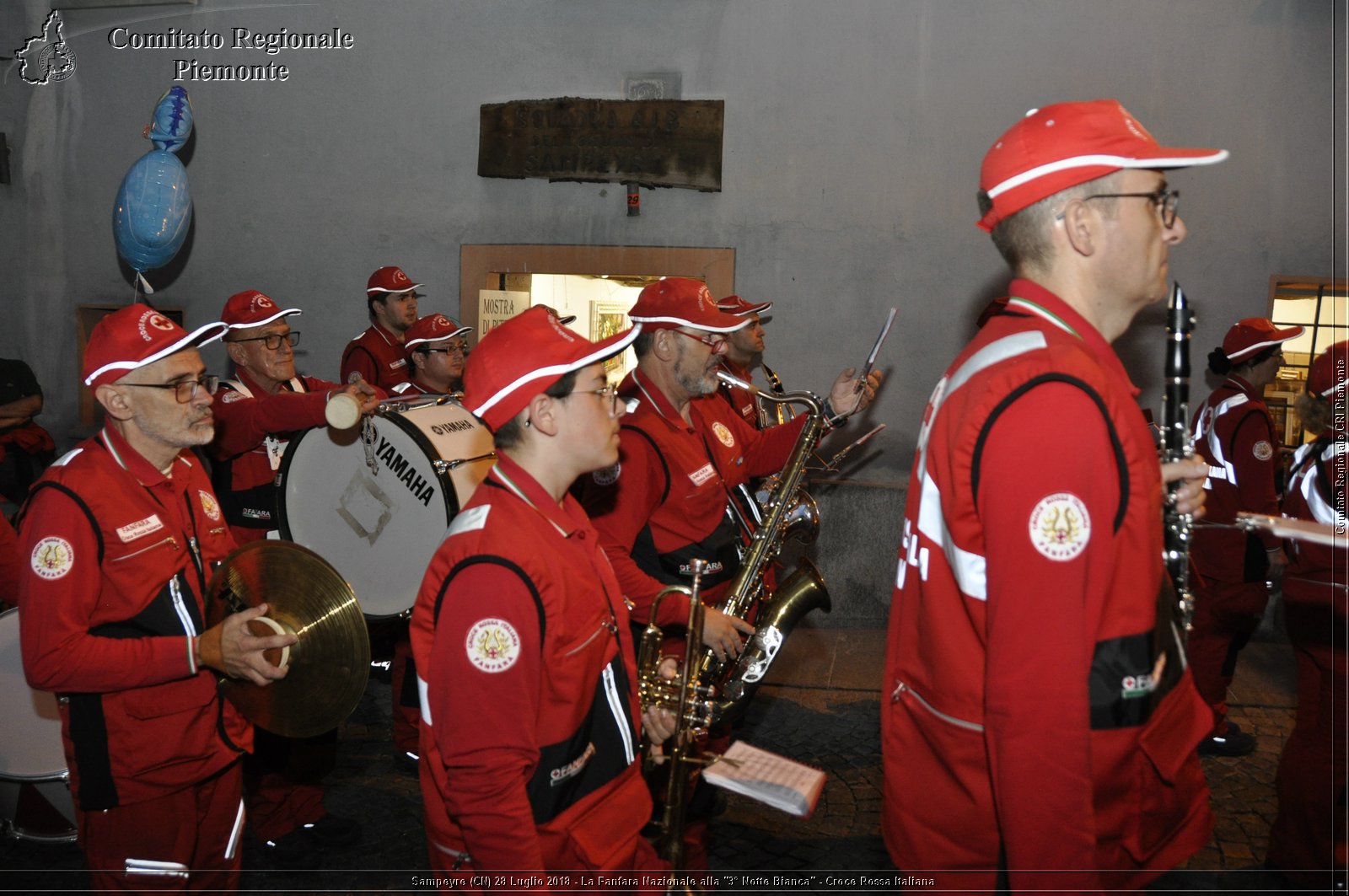 Sampeyre (CN) 28 Luglio 2018 - La Fanfara Nazionale alla "3 Notte Bianca" - Croce Rossa Italiana - Comitato Regionale del Piemonte