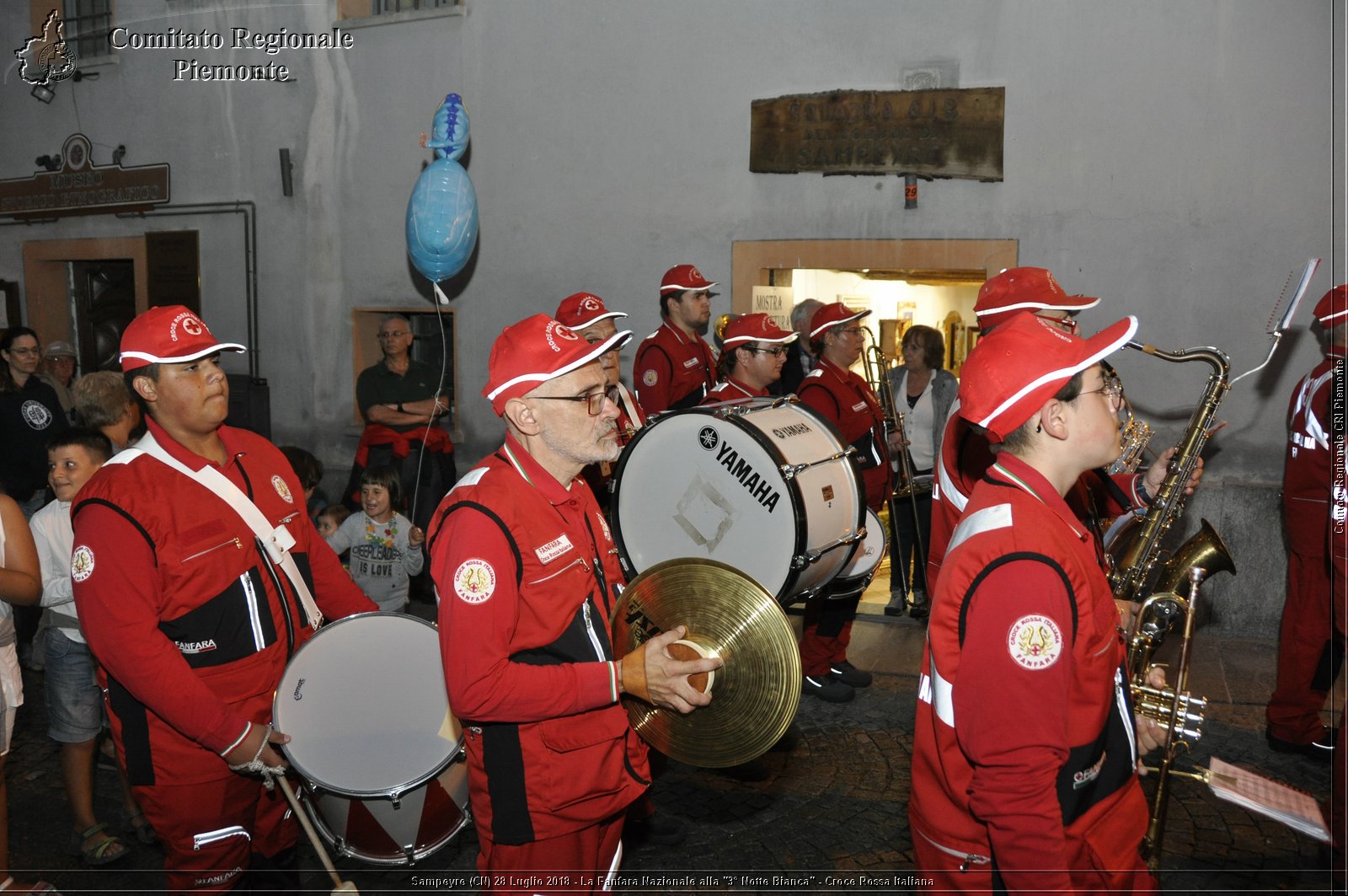 Sampeyre (CN) 28 Luglio 2018 - La Fanfara Nazionale alla "3 Notte Bianca" - Croce Rossa Italiana - Comitato Regionale del Piemonte