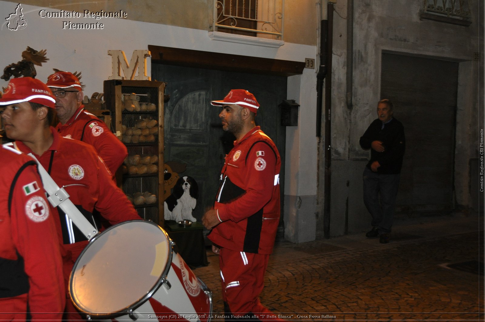 Sampeyre (CN) 28 Luglio 2018 - La Fanfara Nazionale alla "3 Notte Bianca" - Croce Rossa Italiana - Comitato Regionale del Piemonte