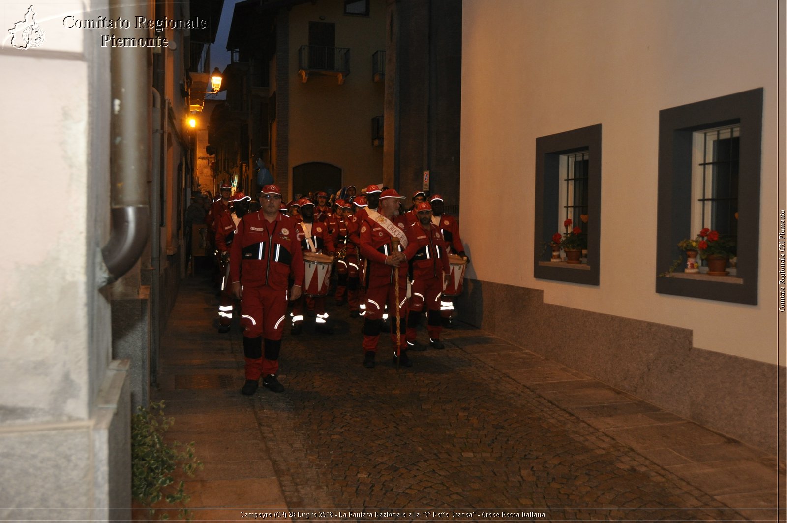 Sampeyre (CN) 28 Luglio 2018 - La Fanfara Nazionale alla "3 Notte Bianca" - Croce Rossa Italiana - Comitato Regionale del Piemonte