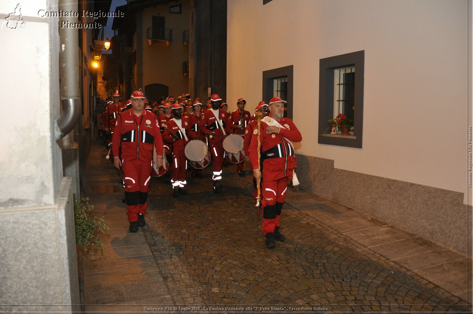 Sampeyre (CN) 28 Luglio 2018 - La Fanfara Nazionale alla "3 Notte Bianca" - Croce Rossa Italiana - Comitato Regionale del Piemonte