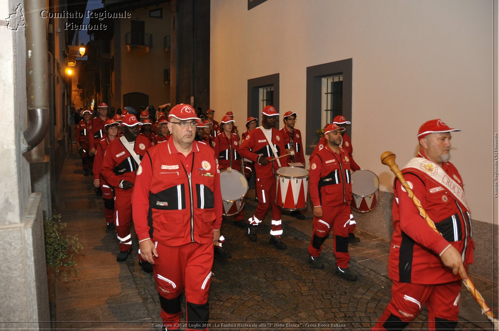 Sampeyre (CN) 28 Luglio 2018 - La Fanfara Nazionale alla "3 Notte Bianca" - Croce Rossa Italiana - Comitato Regionale del Piemonte