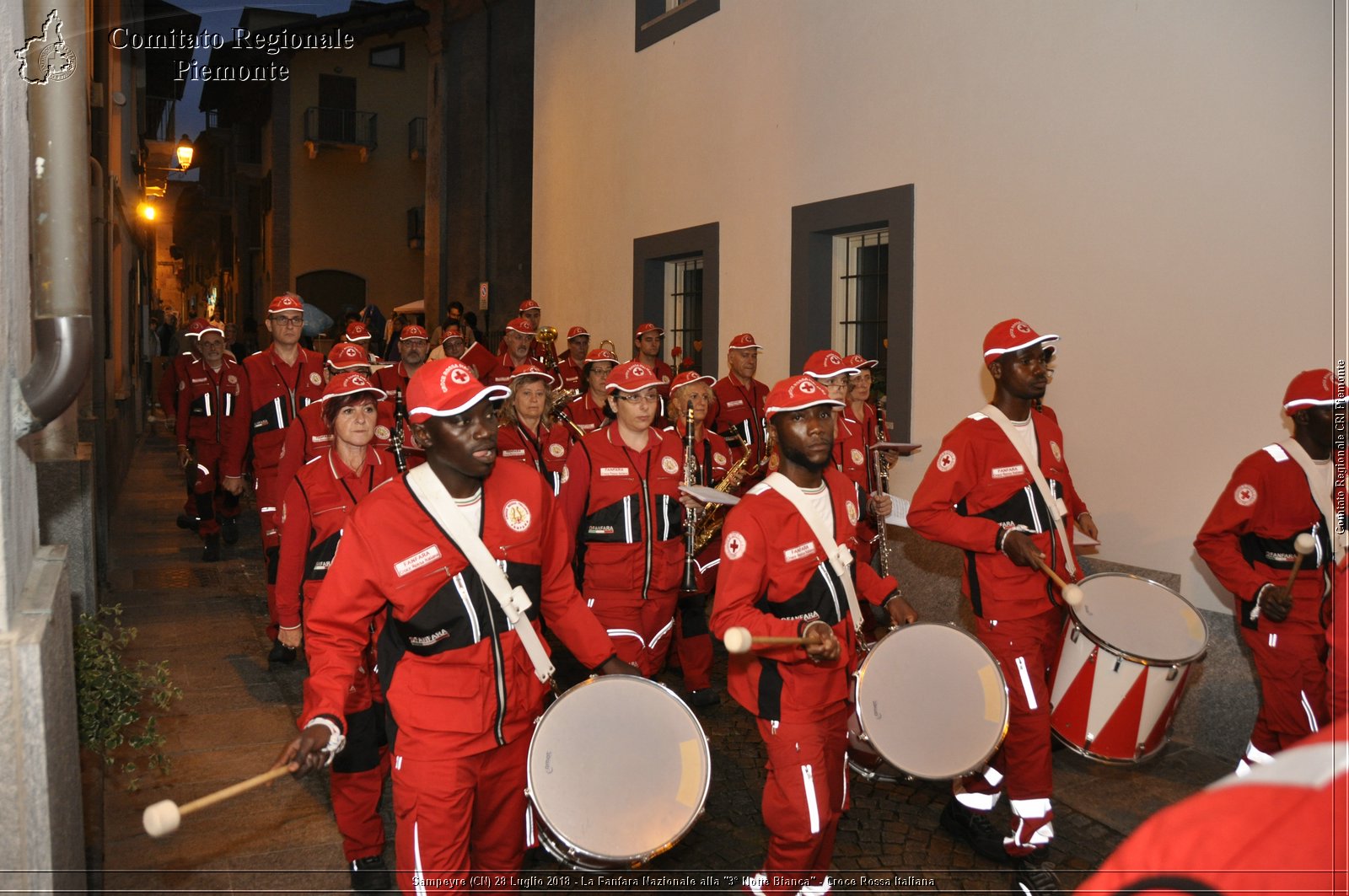 Sampeyre (CN) 28 Luglio 2018 - La Fanfara Nazionale alla "3 Notte Bianca" - Croce Rossa Italiana - Comitato Regionale del Piemonte