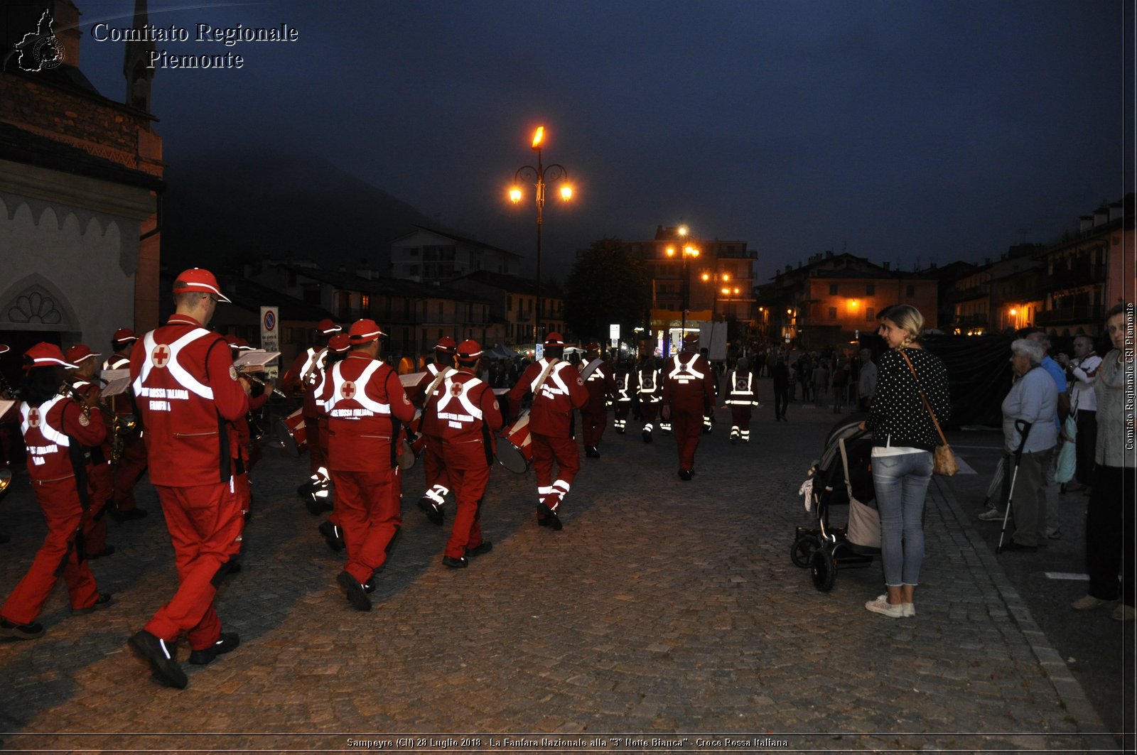 Sampeyre (CN) 28 Luglio 2018 - La Fanfara Nazionale alla "3 Notte Bianca" - Croce Rossa Italiana - Comitato Regionale del Piemonte