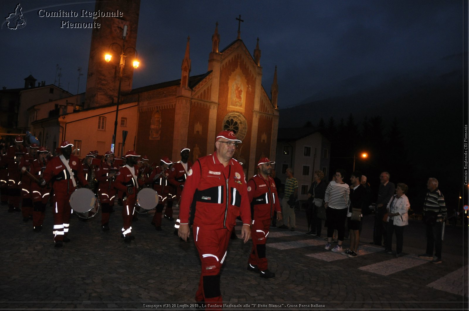 Sampeyre (CN) 28 Luglio 2018 - La Fanfara Nazionale alla "3 Notte Bianca" - Croce Rossa Italiana - Comitato Regionale del Piemonte