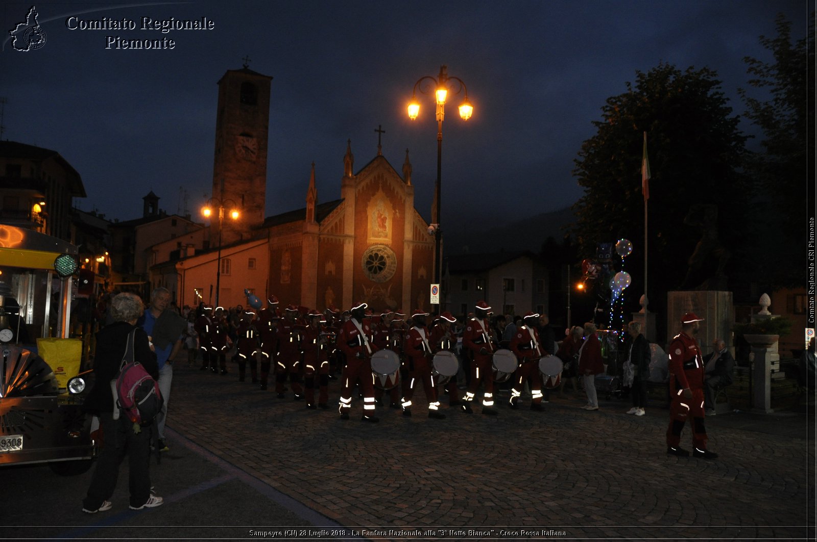 Sampeyre (CN) 28 Luglio 2018 - La Fanfara Nazionale alla "3 Notte Bianca" - Croce Rossa Italiana - Comitato Regionale del Piemonte